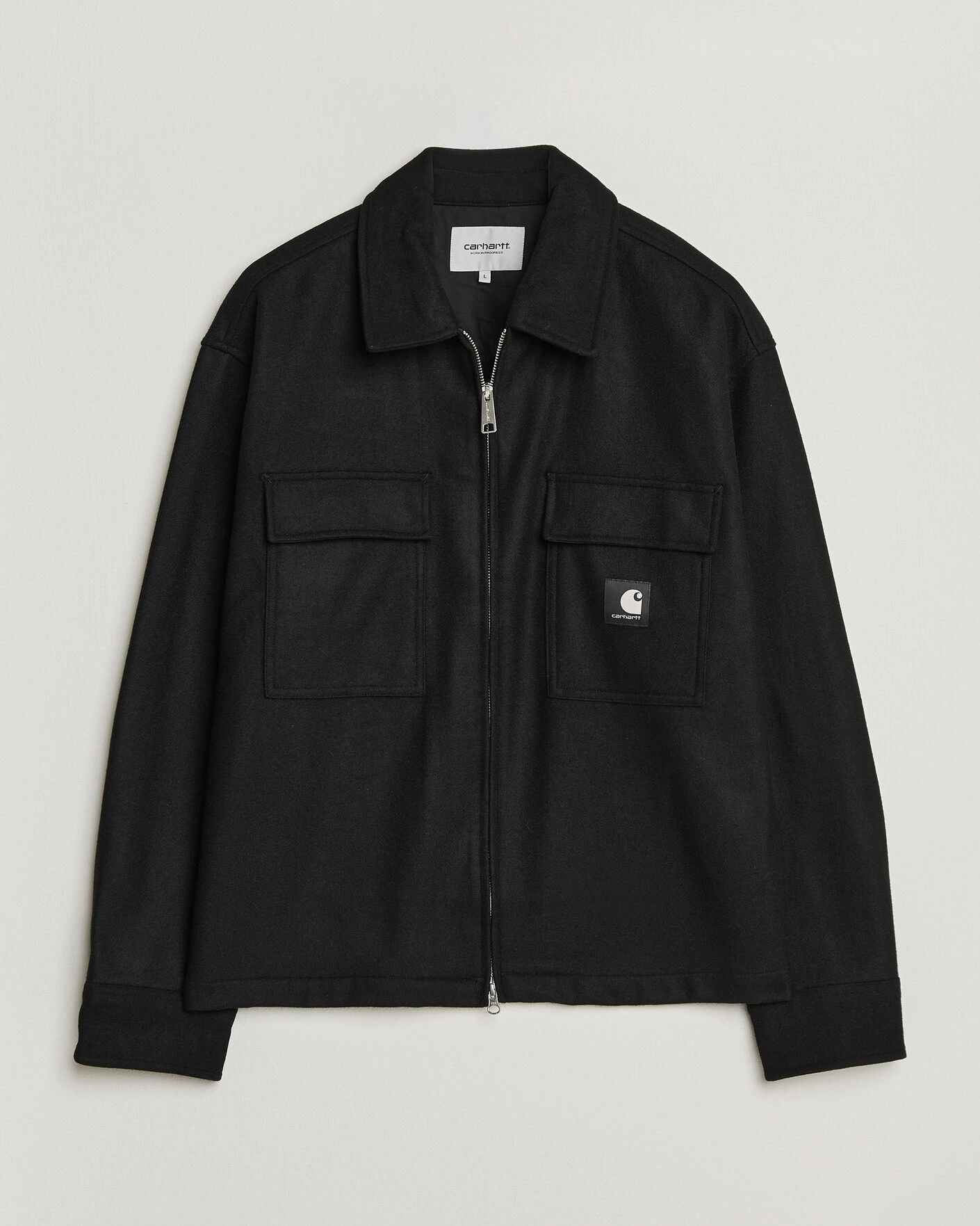 Herr | Skjortor | Carhartt WIP | Atoka Wool Zip Shirt Jacket Black