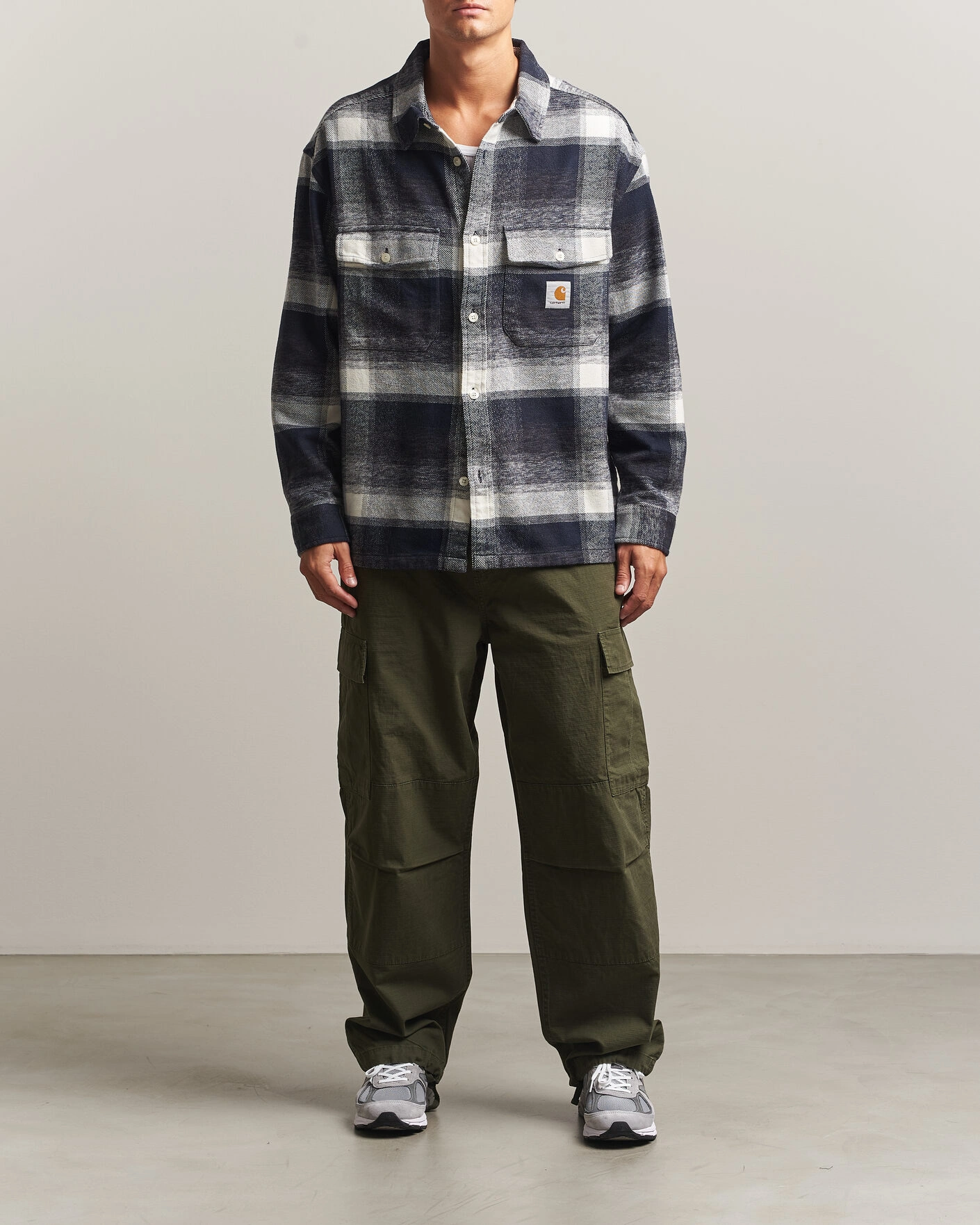 Herr | Skjortor | Carhartt WIP | Esterson Checked Shirt Dark Navy