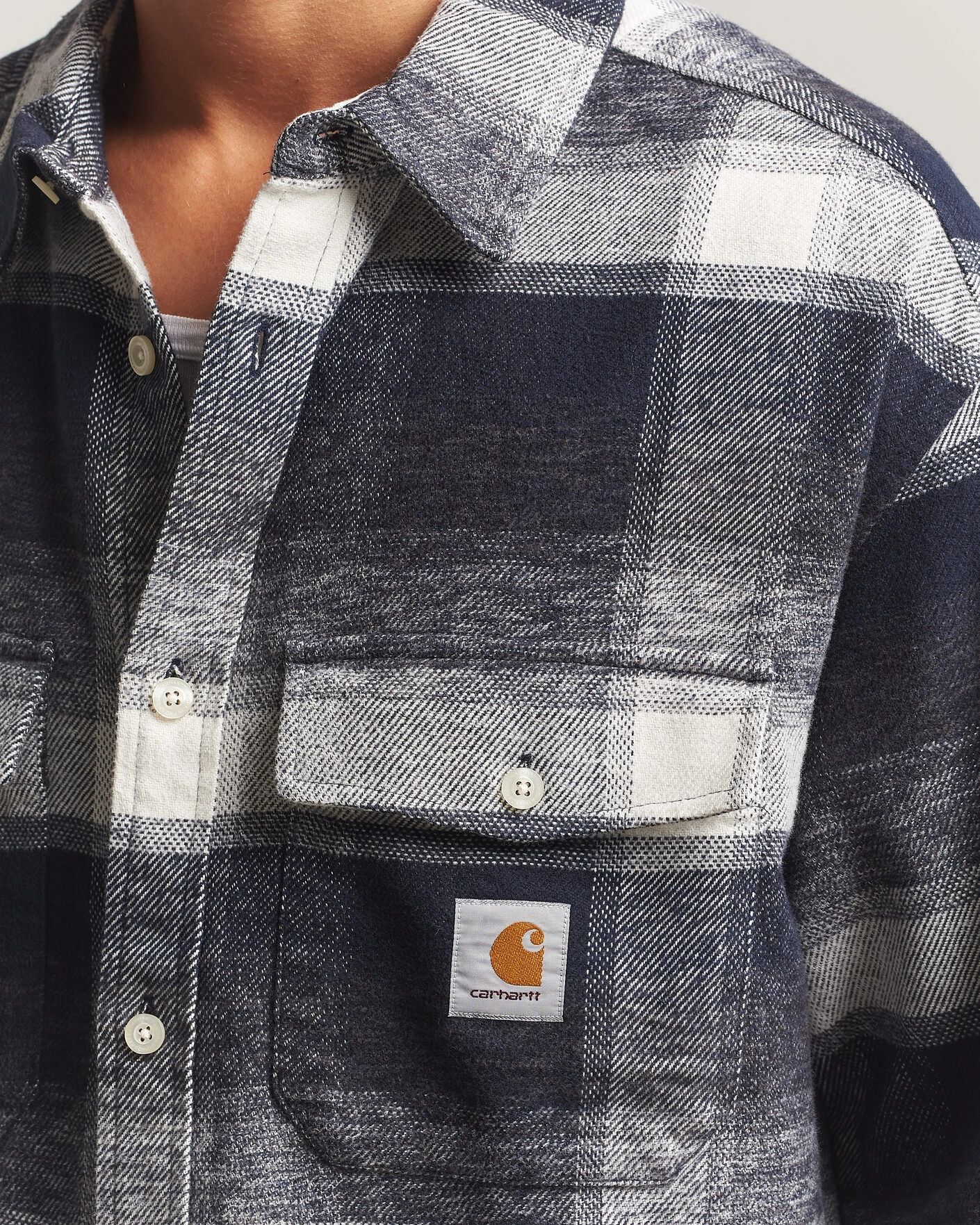 Herr | Skjortor | Carhartt WIP | Esterson Checked Shirt Dark Navy