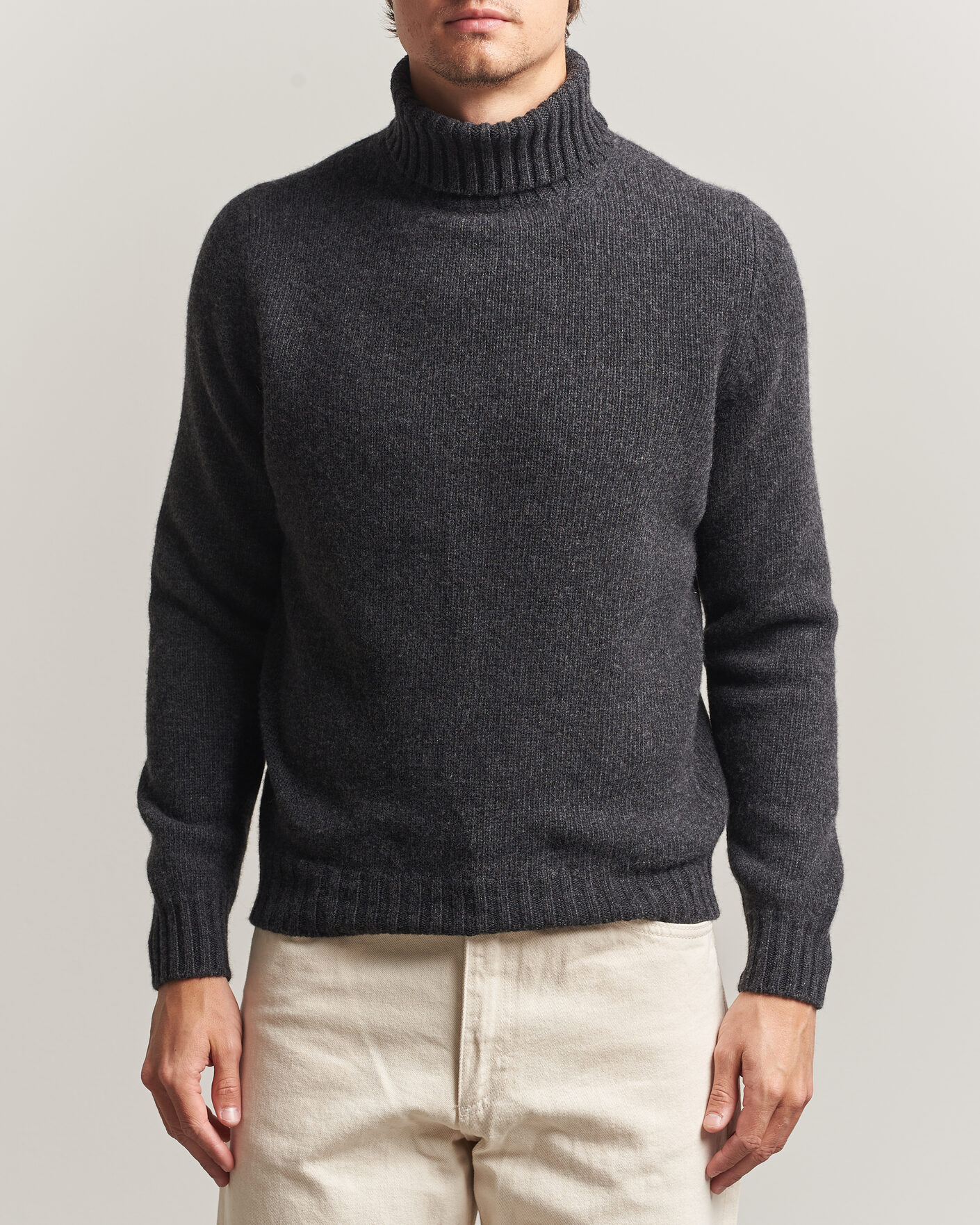 Herr | Tröjor | Fedeli | Wool/Cashmere Rollneck Anthracite