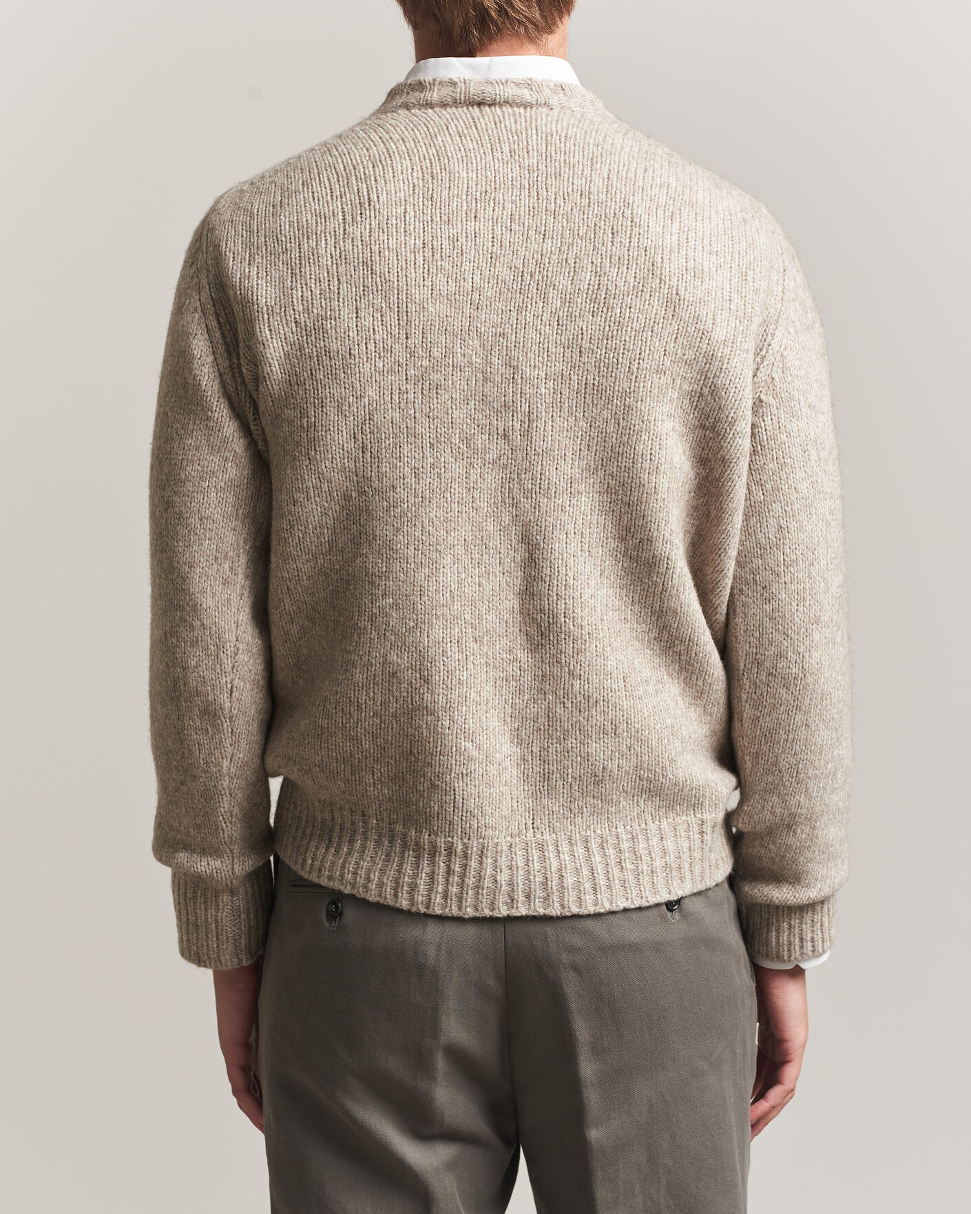 Herr | Tröjor | Fedeli | Yak Blend Sweater Beige Melange