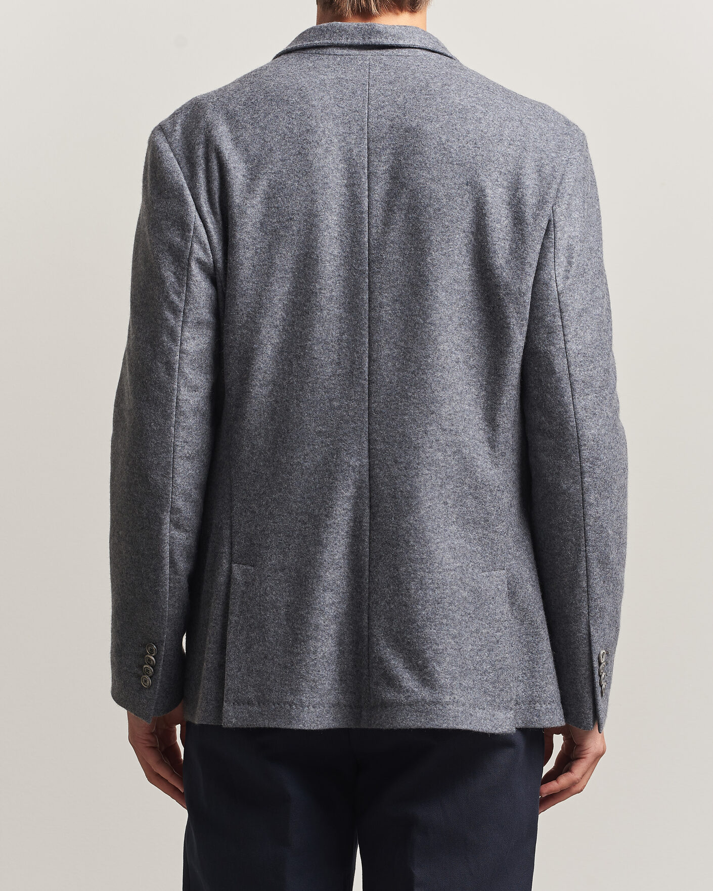 Herr | Kavajer | Fedeli | Cashmere Flannel Jacket Grey Melange