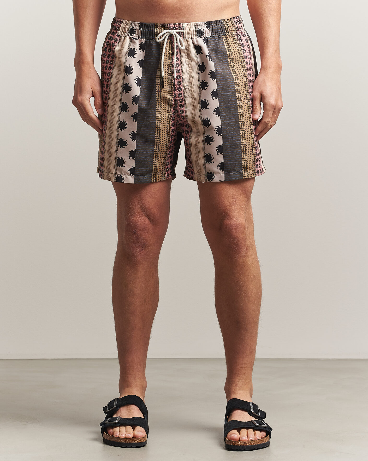 Herr | Badbyxor | OAS | Granada Striped Swimshorts Multi