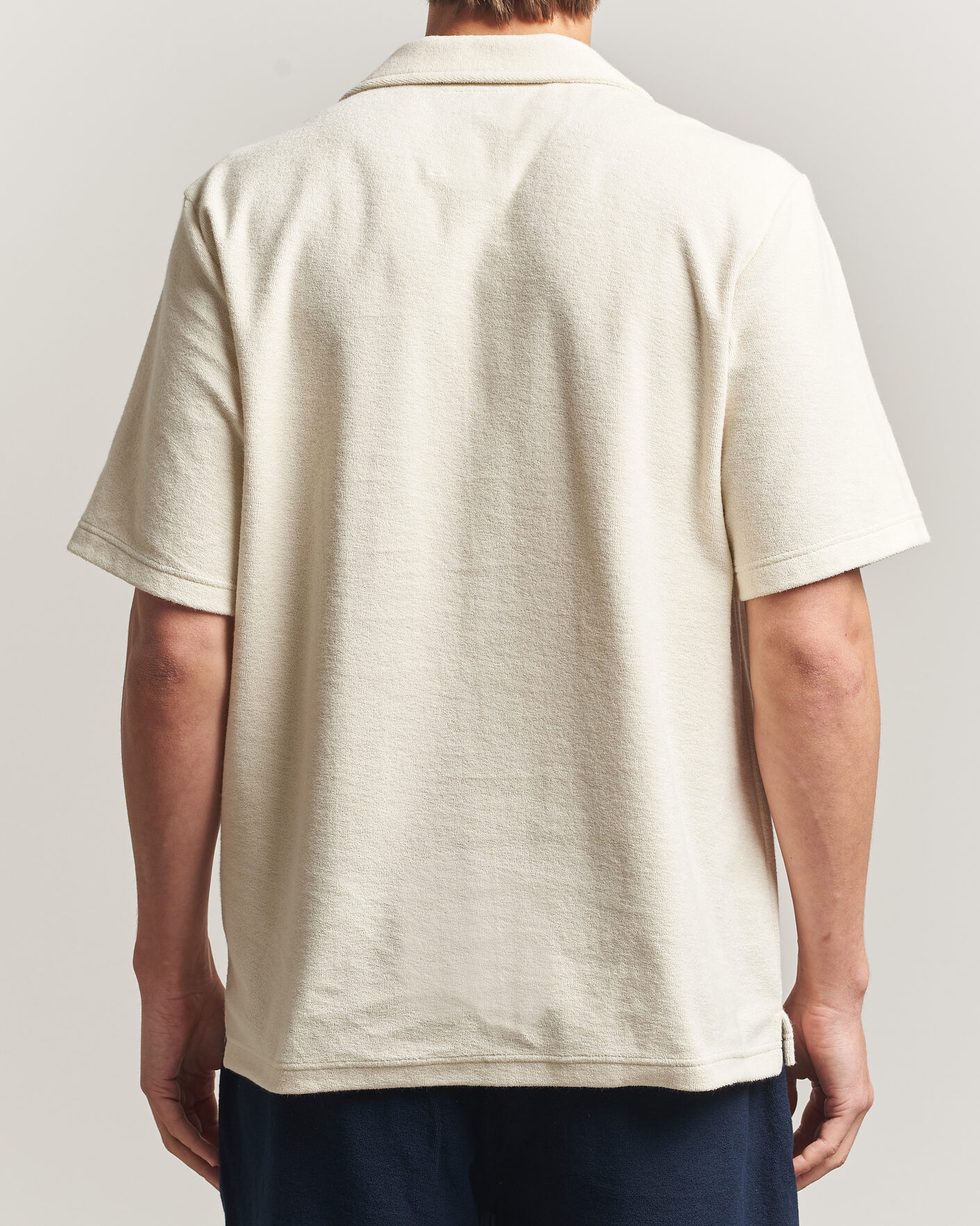 Herr | Pikéer | OAS | Novo Regular Fit Terry Polo Ecru
