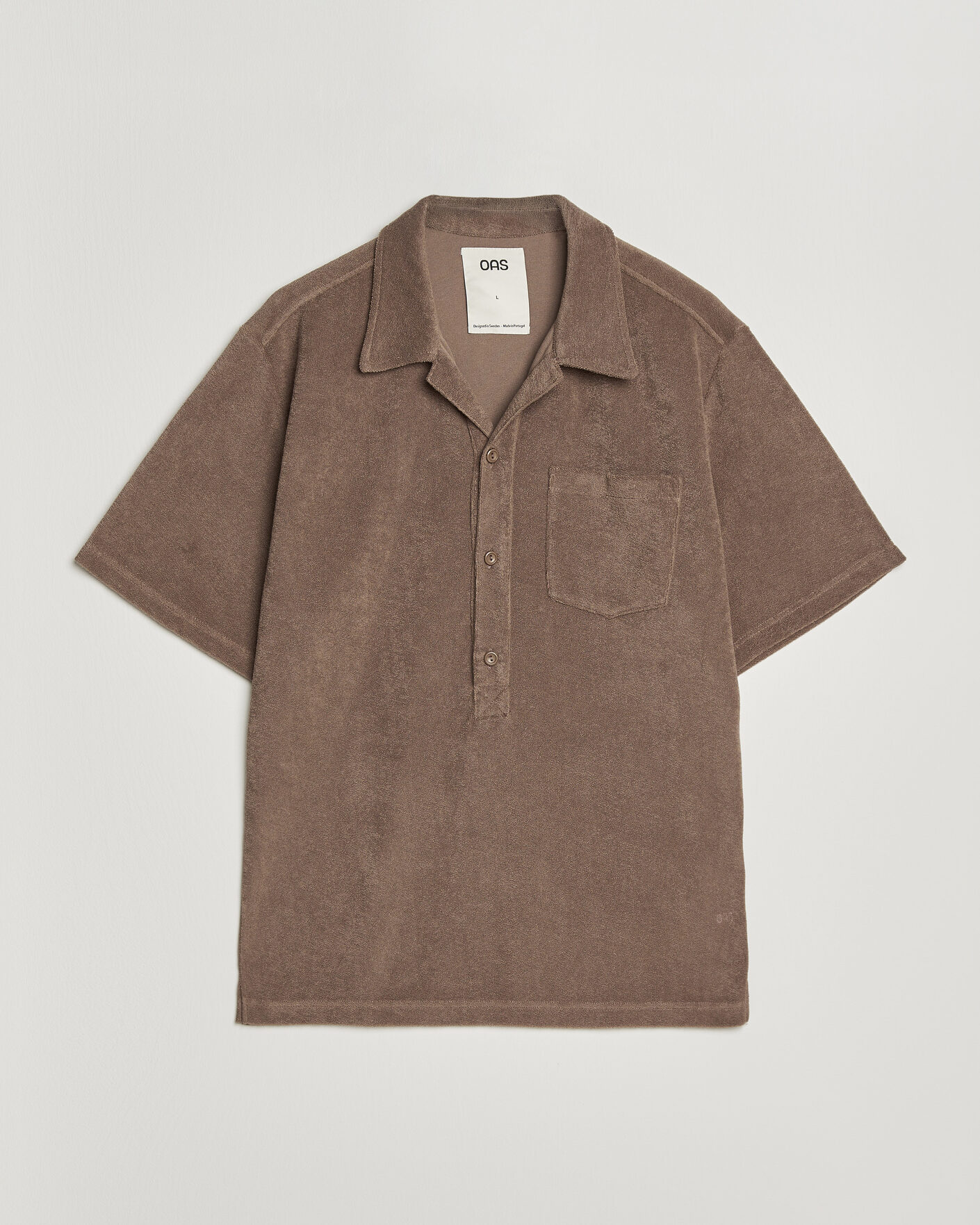 Herr | Pikéer | OAS | Novo Regular Fit Terry Polo Brown