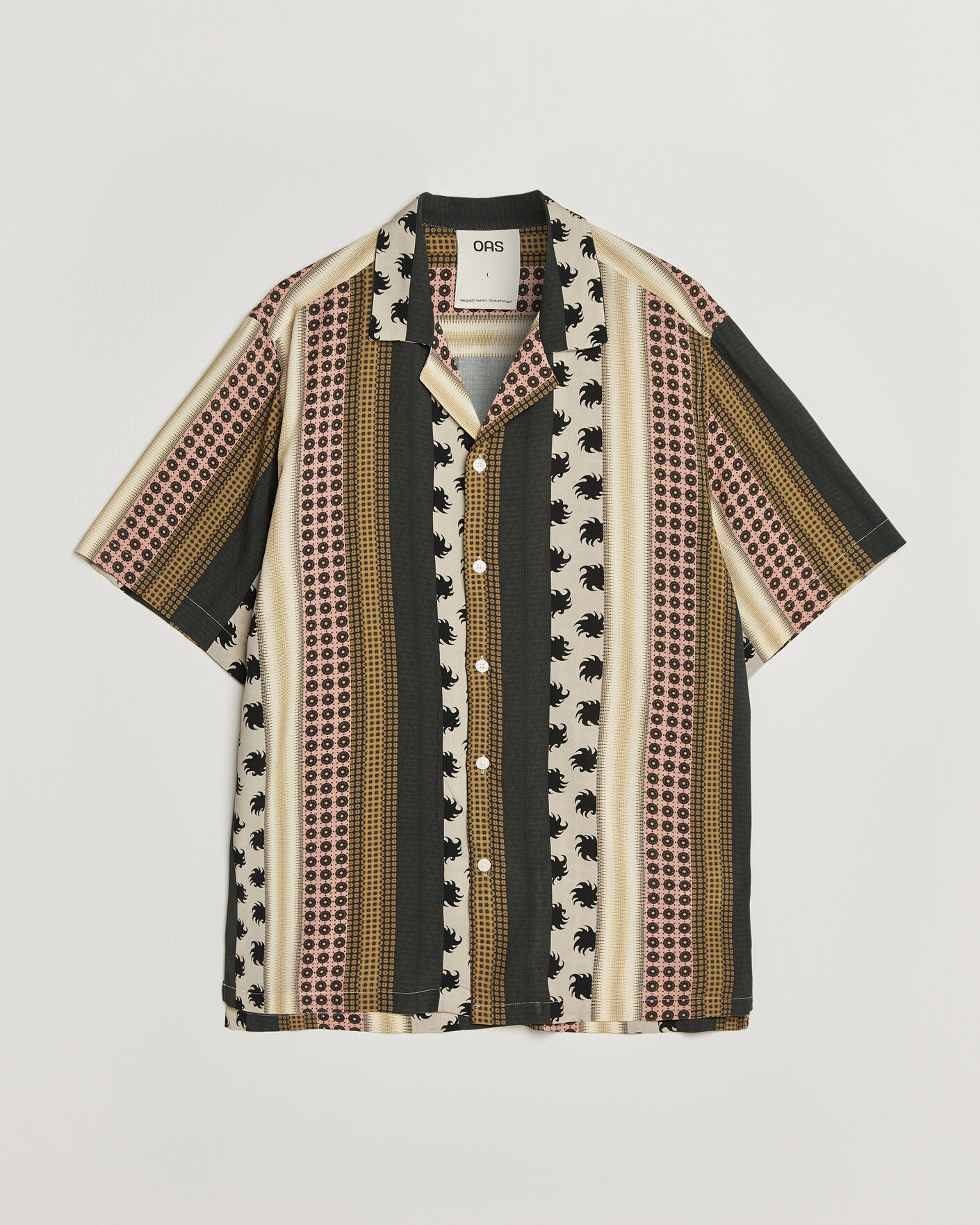 Herr | Skjortor | OAS | Mixset Rocco Printed Cuba Short Sleeve Shirt Multi