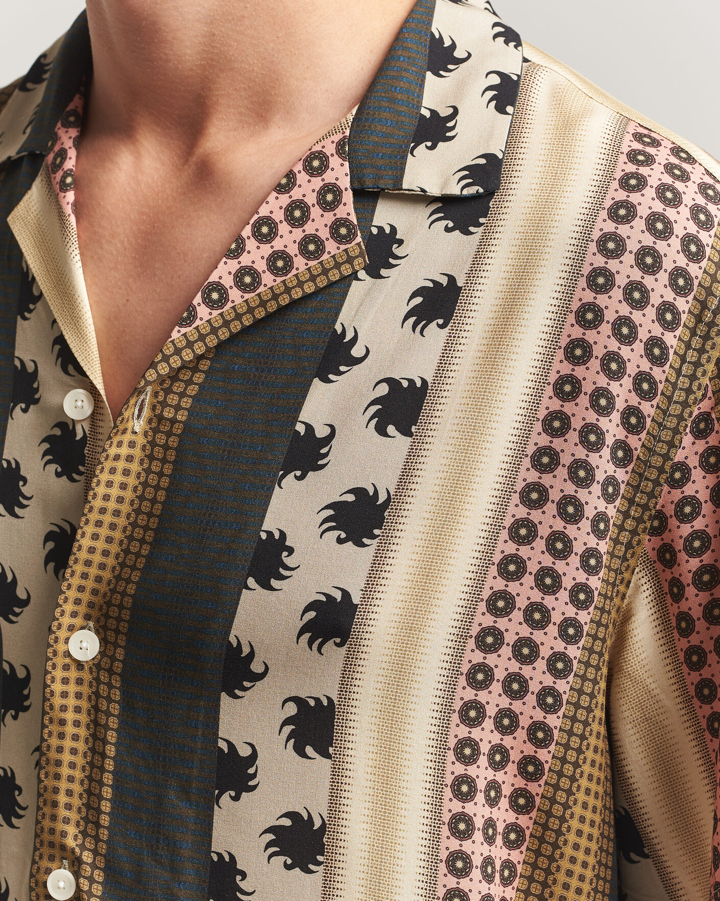 Herr | Skjortor | OAS | Mixset Rocco Printed Cuba Short Sleeve Shirt Multi