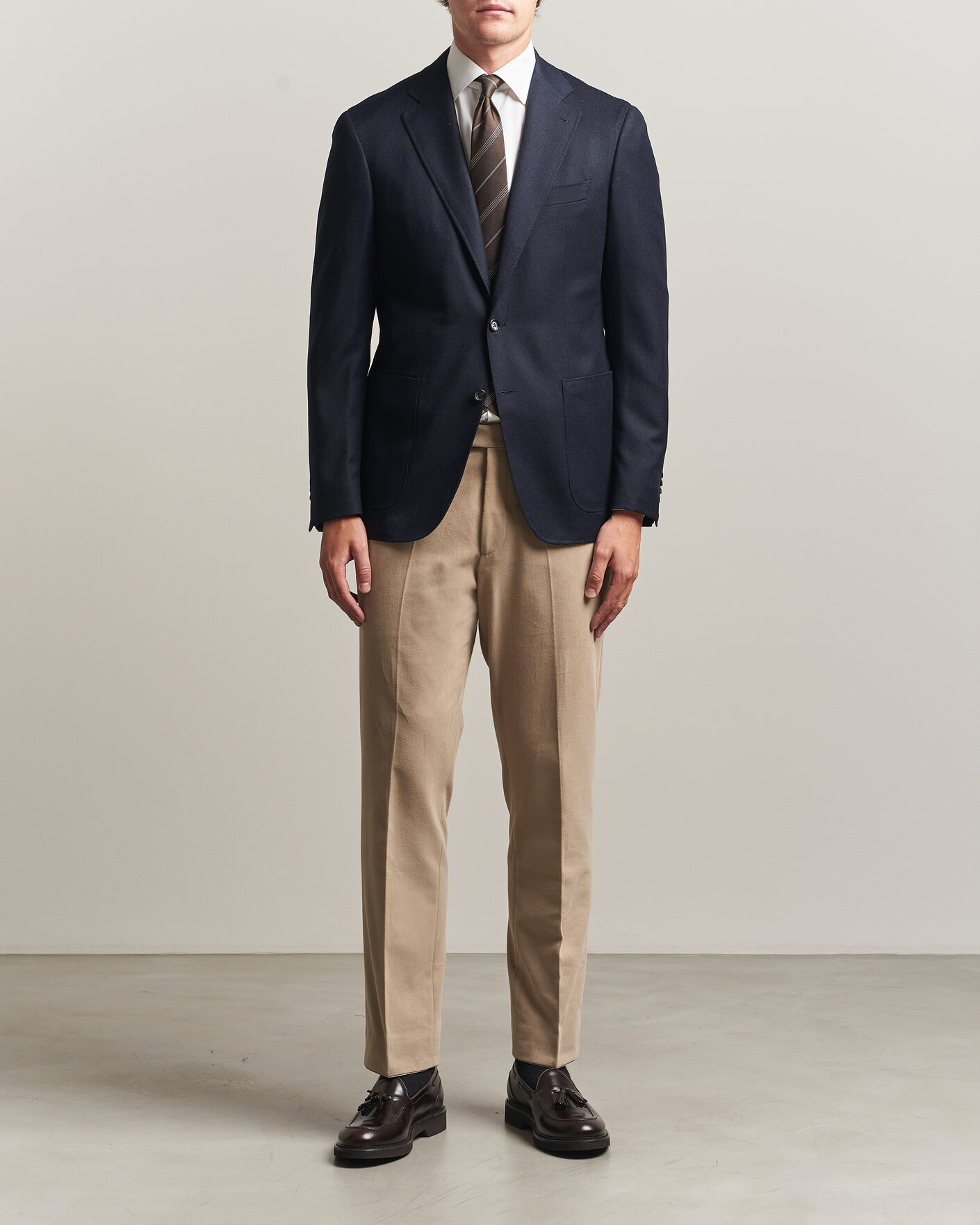 Herr | Kavajer | Canali | Kei Impeccabile Flannel Blazer Navy