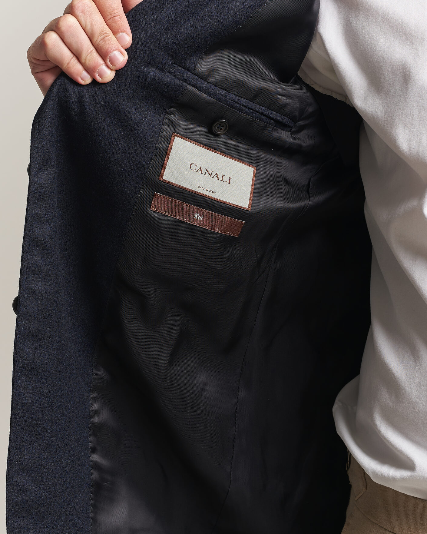 Herr | Kavajer | Canali | Kei Impeccabile Flannel Blazer Navy