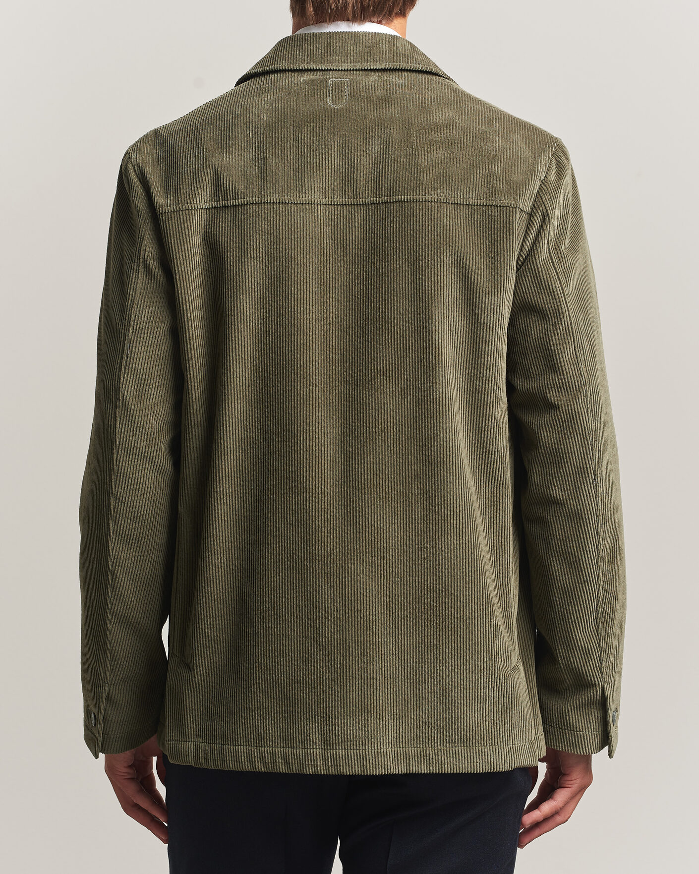 Herr | Jackor | Canali | Corduroy Chore Jacket Olive