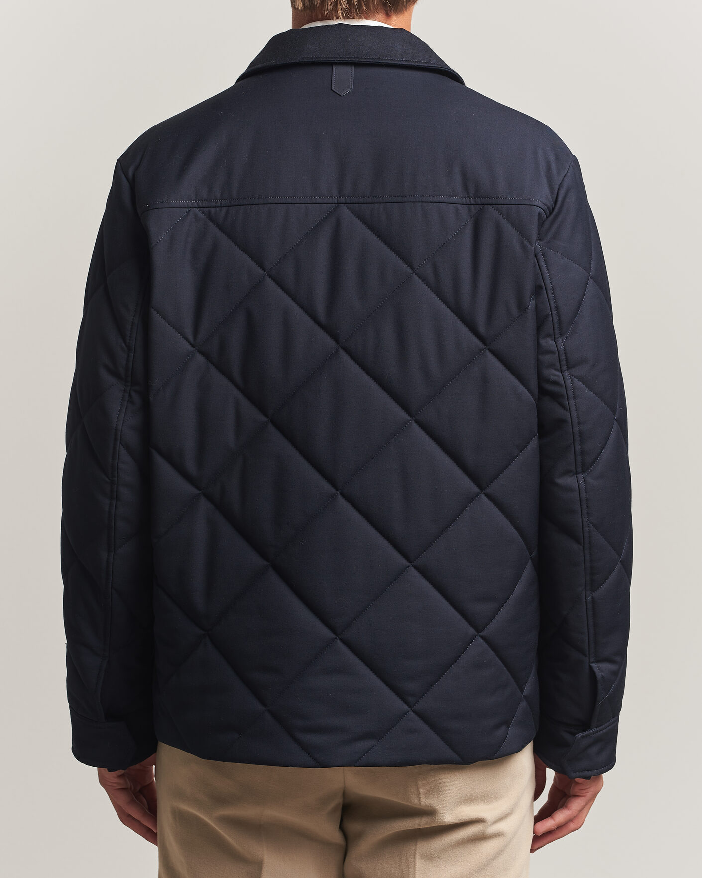 Herr | Jackor | Canali | Quilted Country Coat Navy
