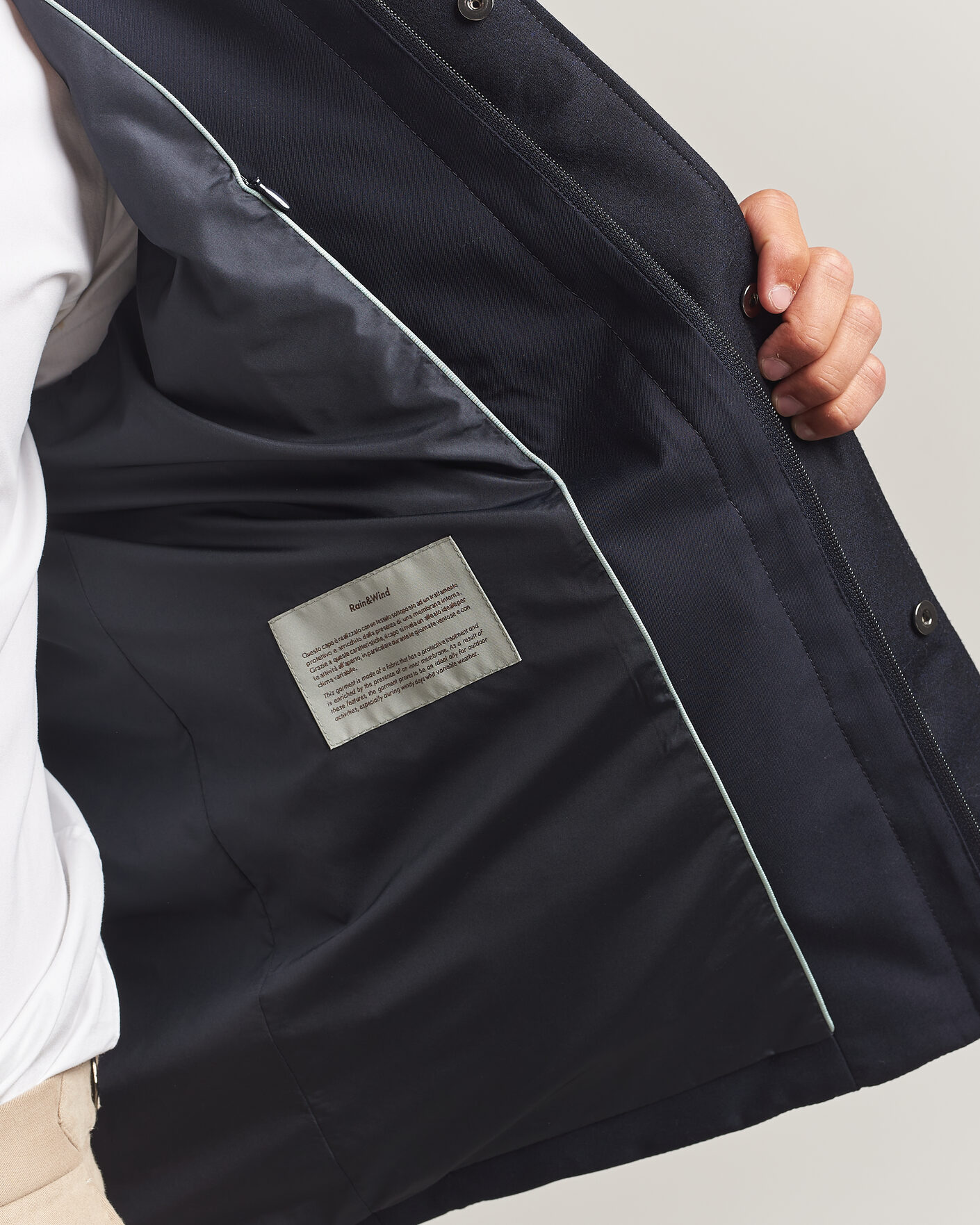 Herr | Jackor | Canali | Quilted Country Coat Navy