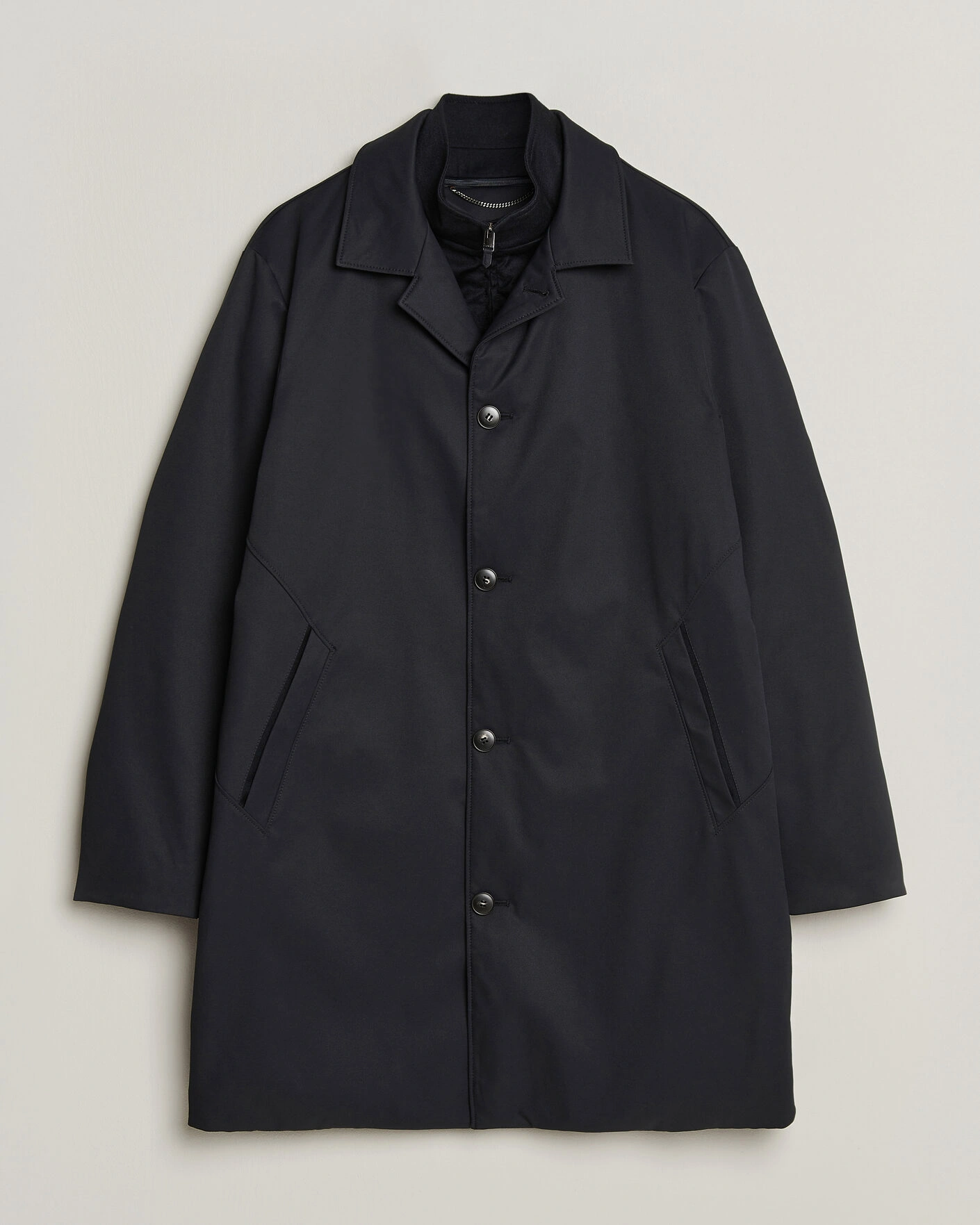 Herr | Jackor | Canali | Zip Liner Down Coat Navy