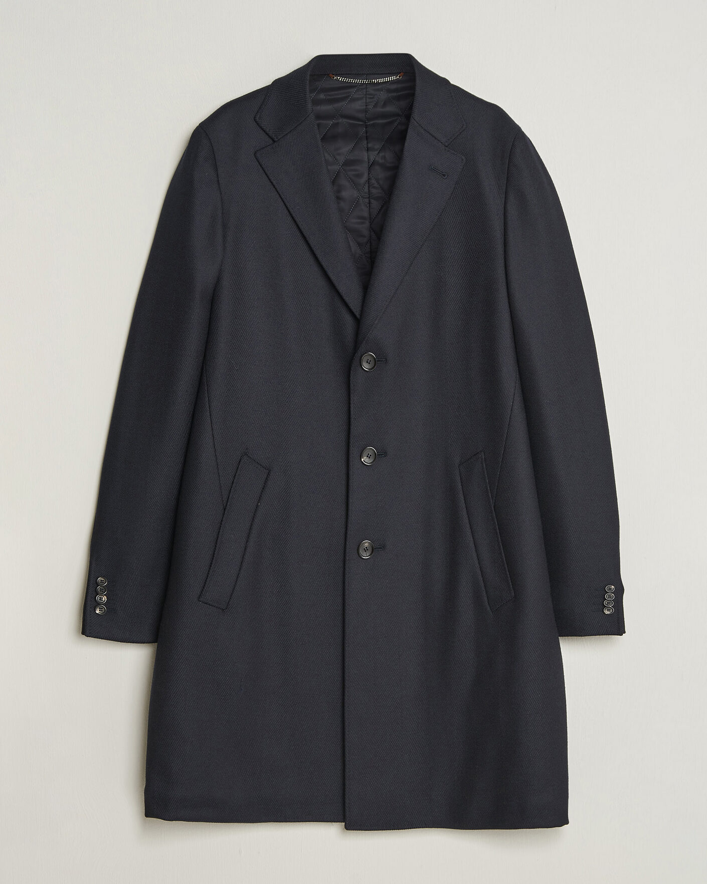 Herr | Jackor | Canali | Kei Wool Travel Coat Navy