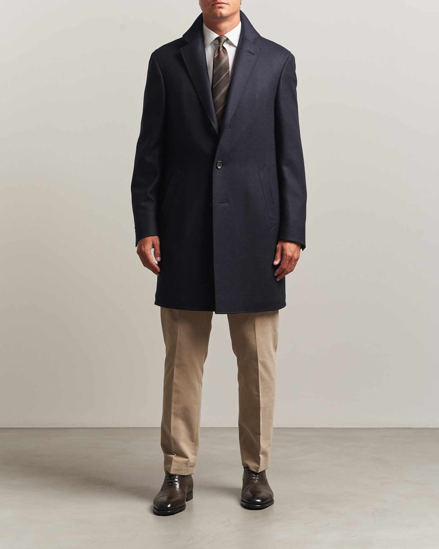 Herr | Jackor | Canali | Kei Wool Travel Coat Navy