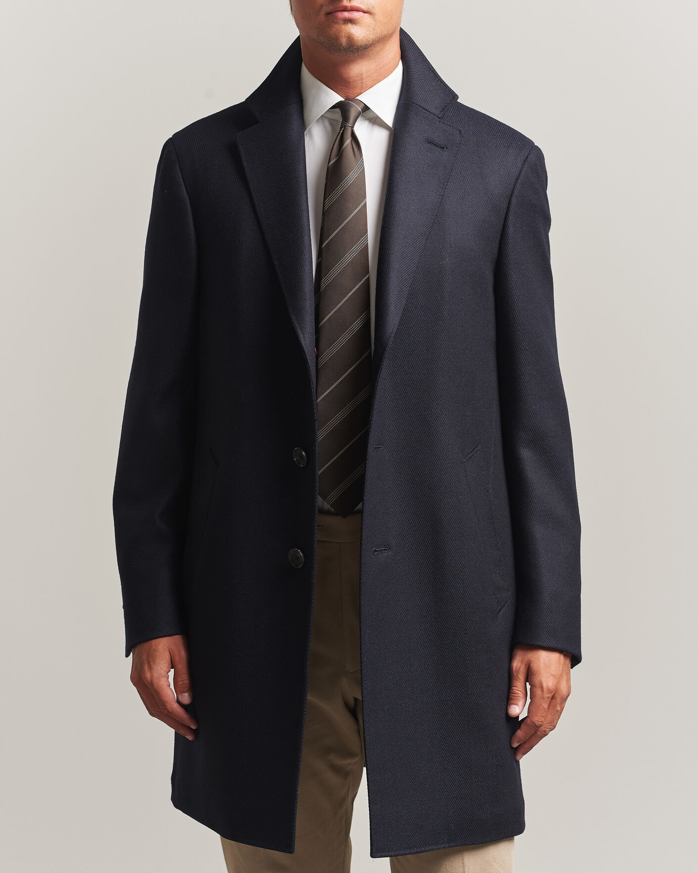 Herr | Jackor | Canali | Kei Wool Travel Coat Navy