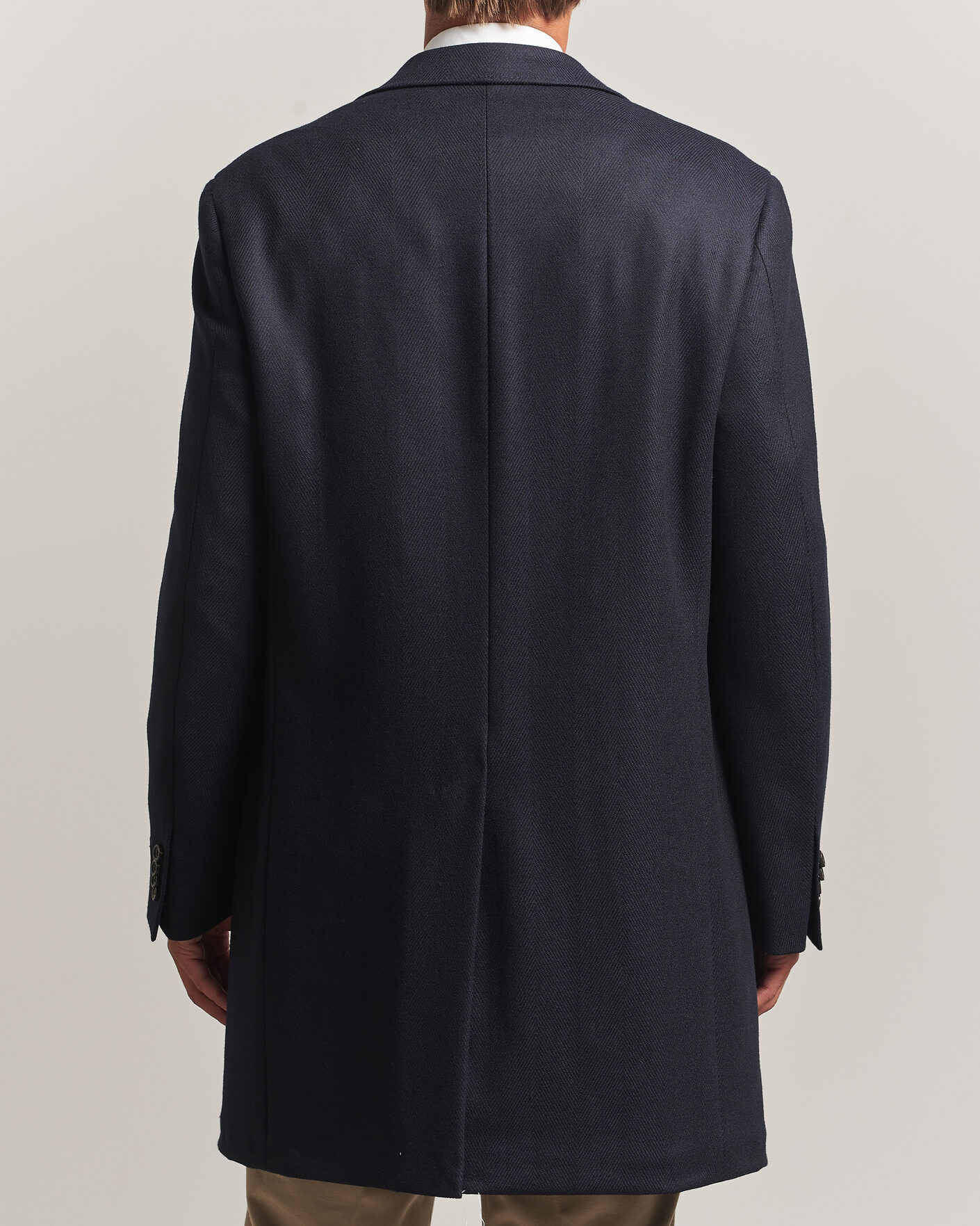 Herr | Jackor | Canali | Kei Wool Travel Coat Navy