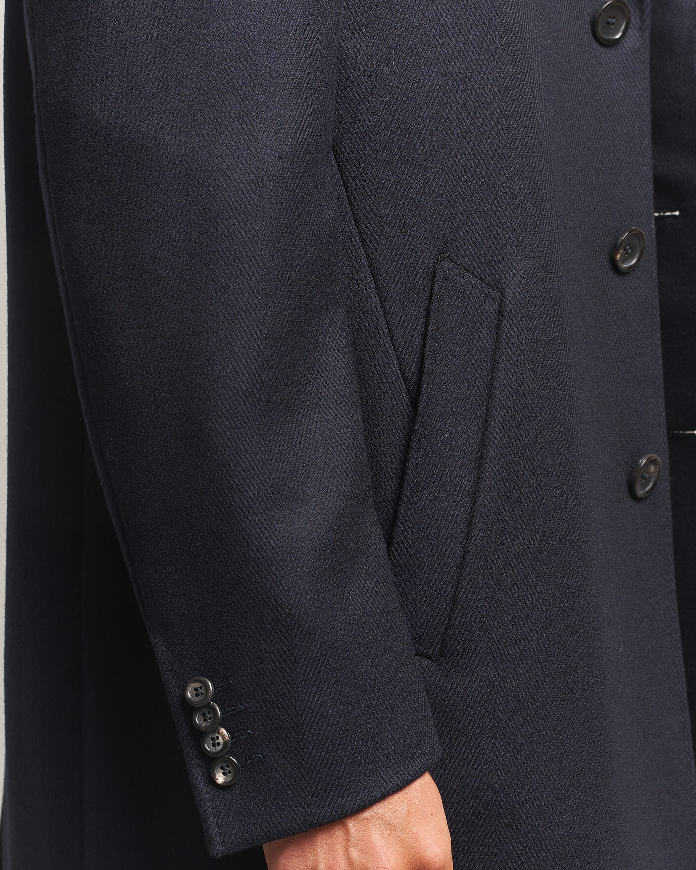 Herr | Jackor | Canali | Kei Wool Travel Coat Navy
