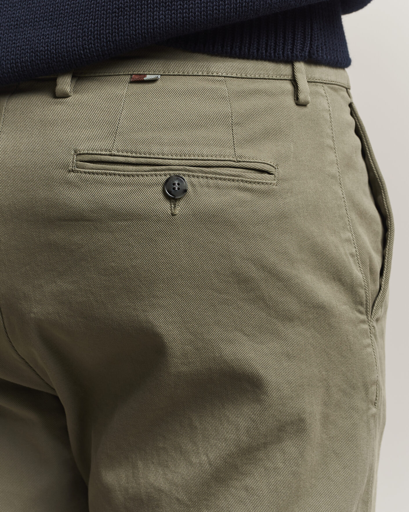Herr | Byxor | Canali | Cotton Twill Chinos Olive