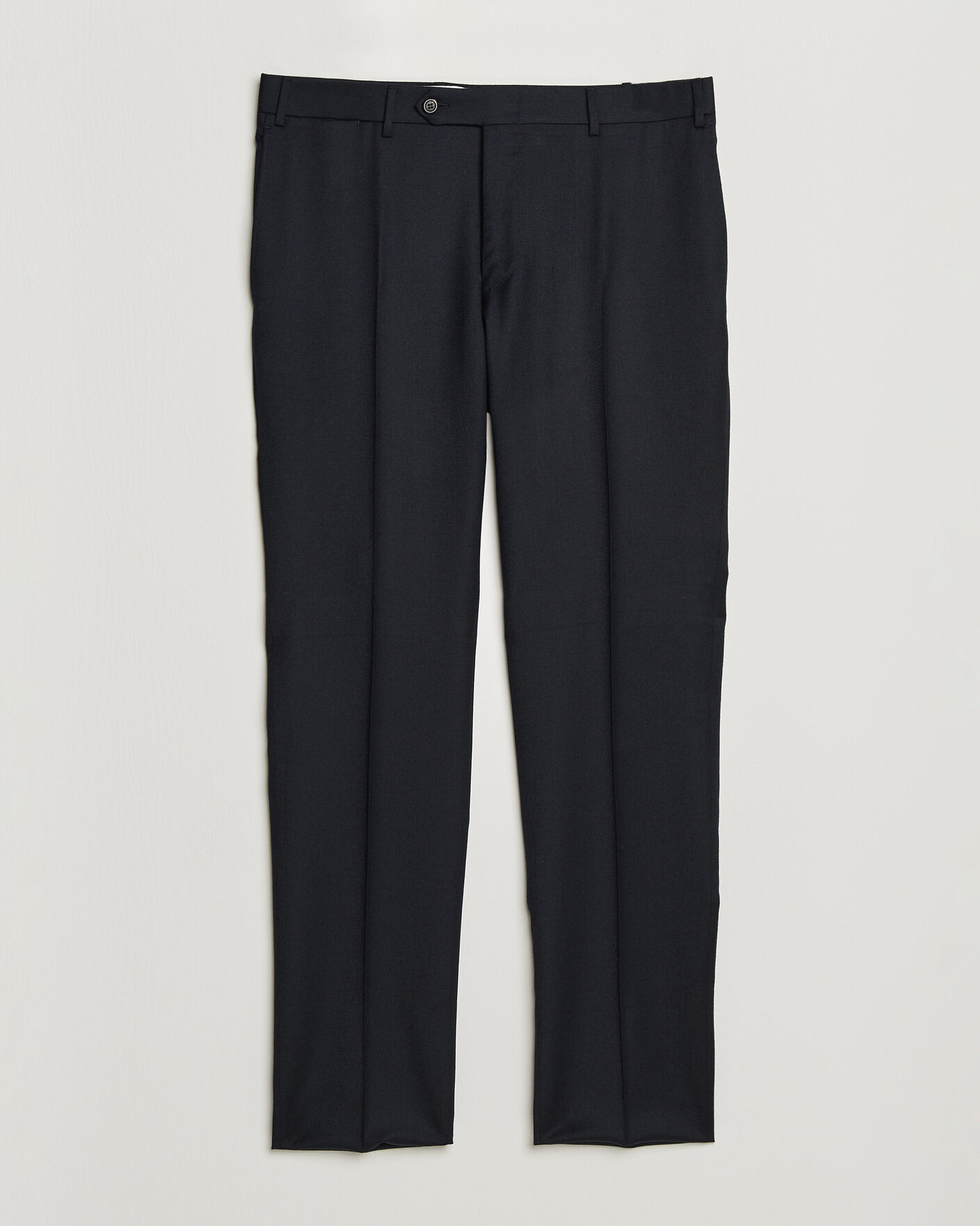 Herr | Byxor | Canali | Slim Fit Flannel Trousers Navy
