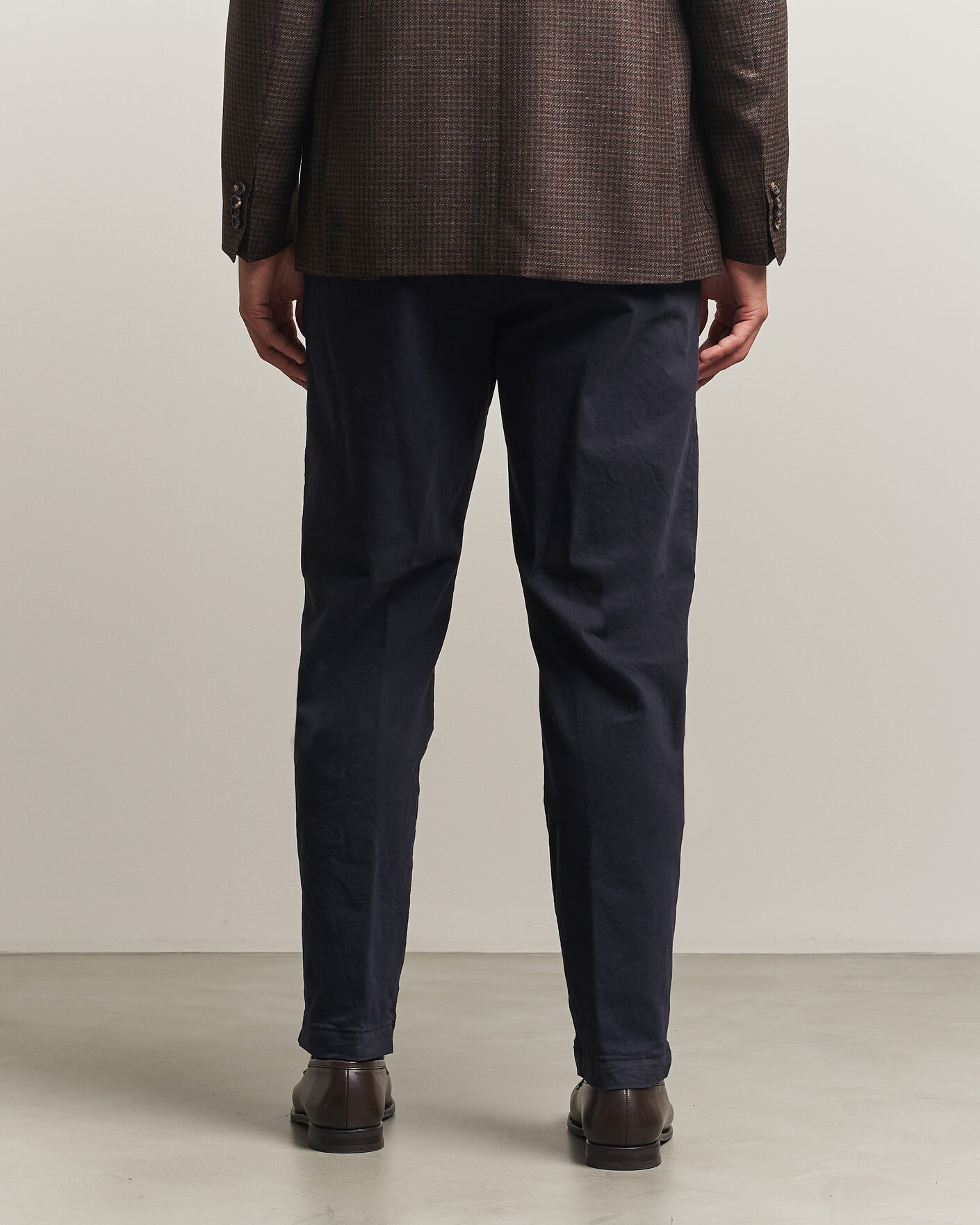 Herr | Byxor | Canali | Cotton/Cashmere Chinos Navy