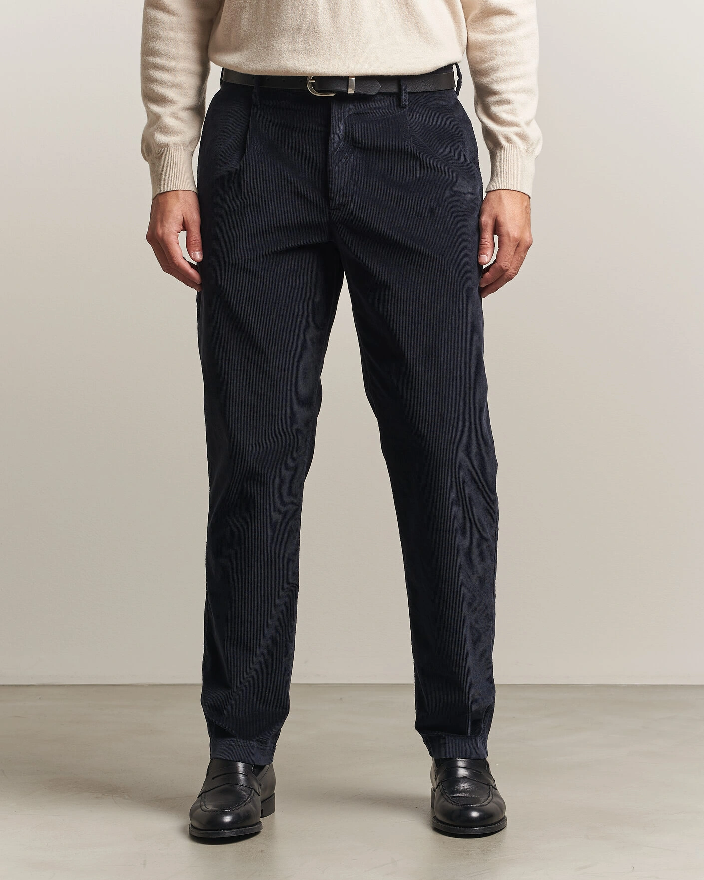 Herr | Byxor | Canali | Comfort Corduroy Pants Navy