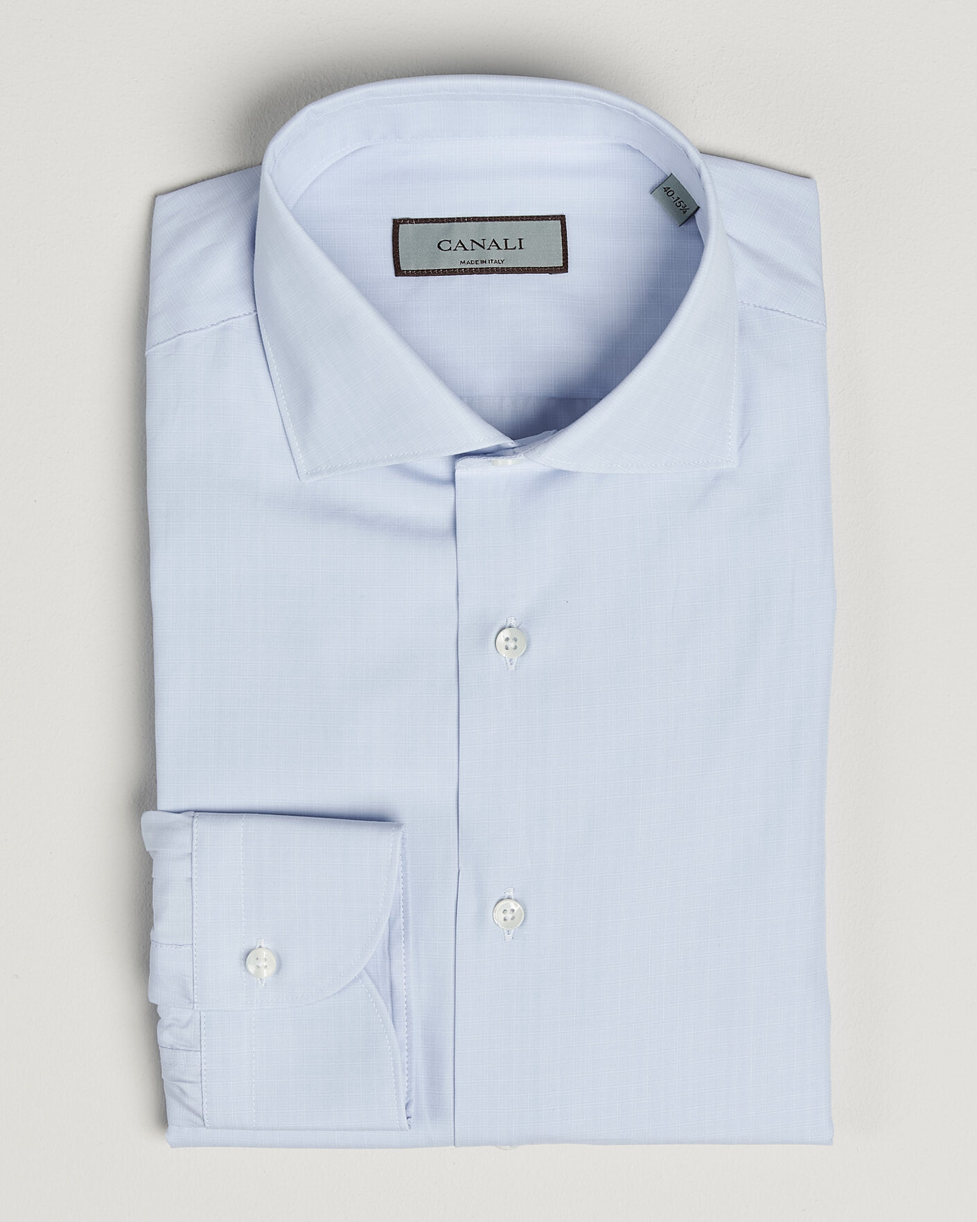 Herr | Skjortor | Canali | Slim Fit Dress Shirt Light Blue Check