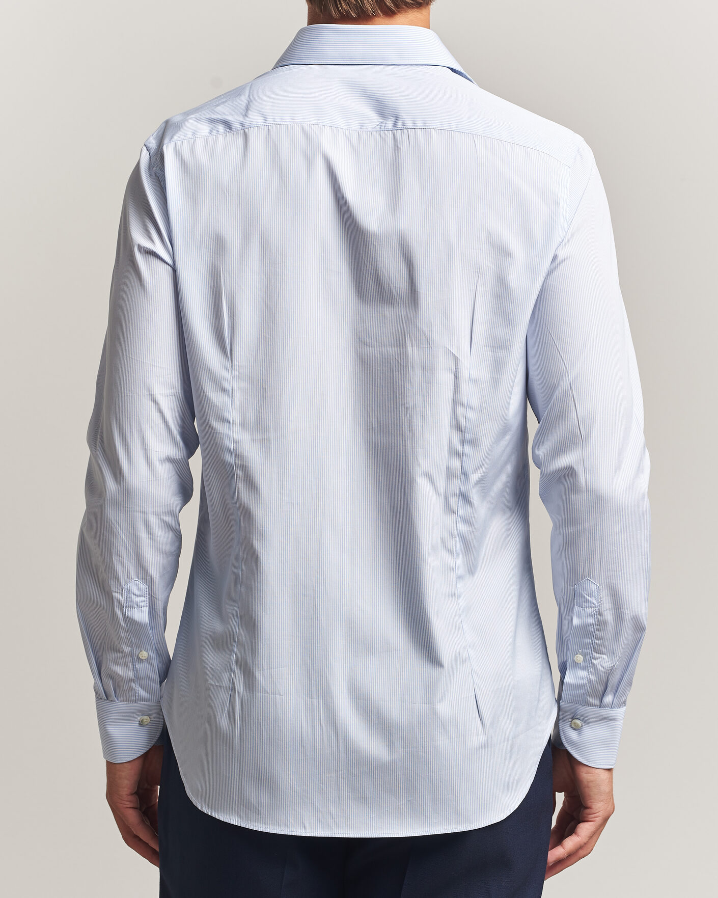 Herr | Skjortor | Canali | Slim Fit Dress Shirt Light Blue Stripe