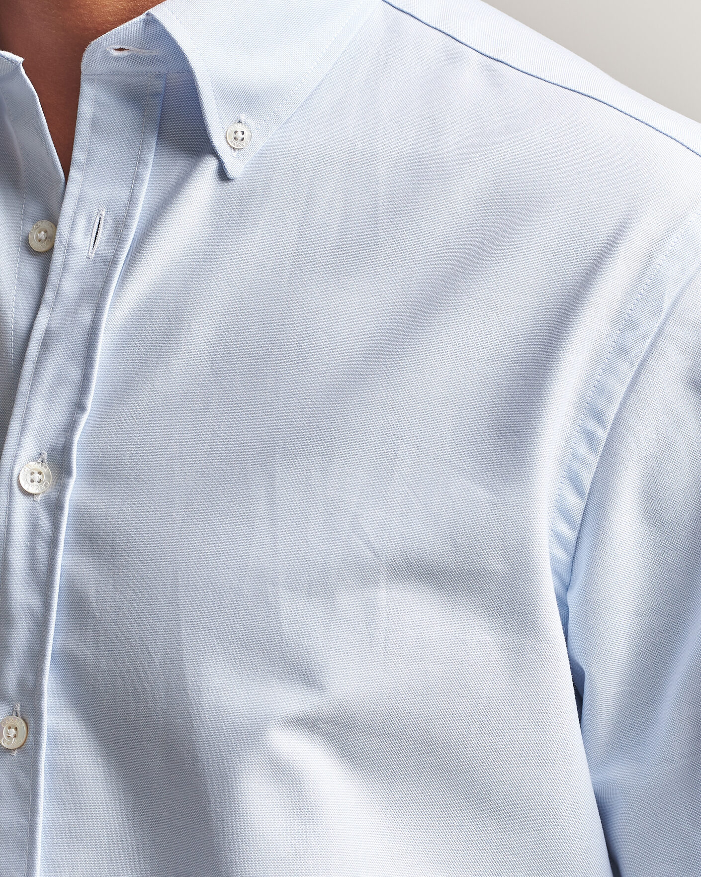 Herr | Skjortor | Canali | Oxford Button Down Shirt Light Blue
