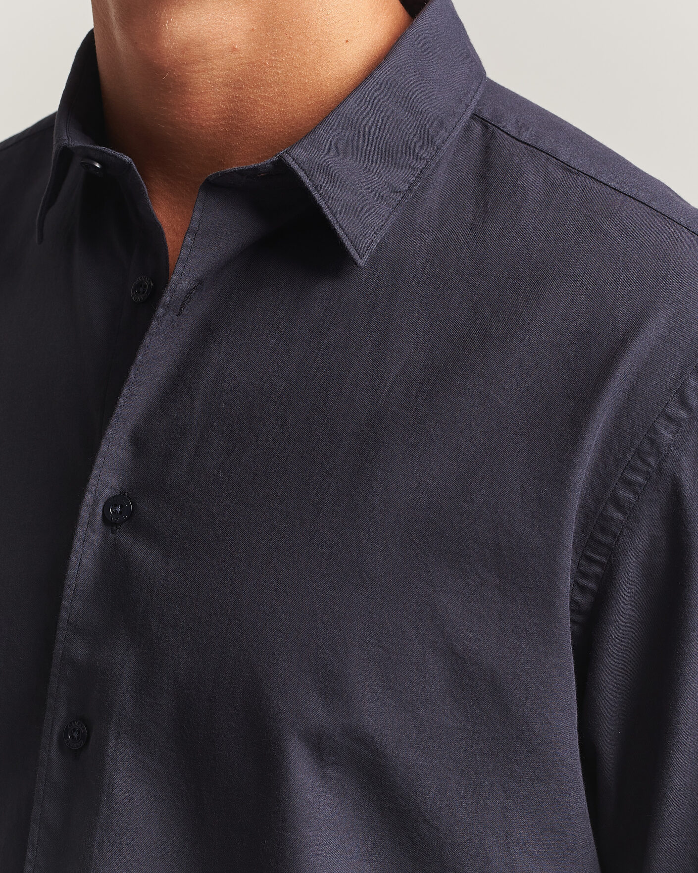 Herr | Skjortor | Canali | Garment Dyed Cotton Shirt Navy