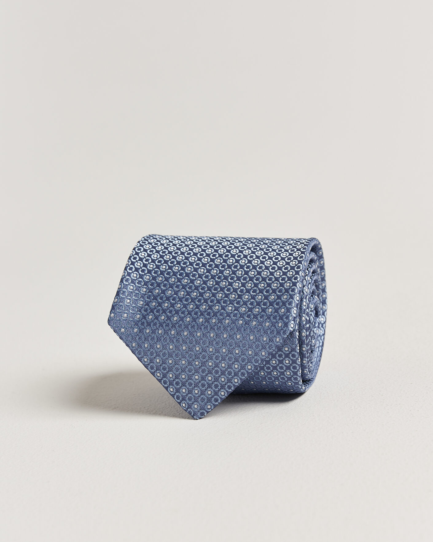 Herr | Slipsar | Canali | Jacquard Silk Tie Sky Blue