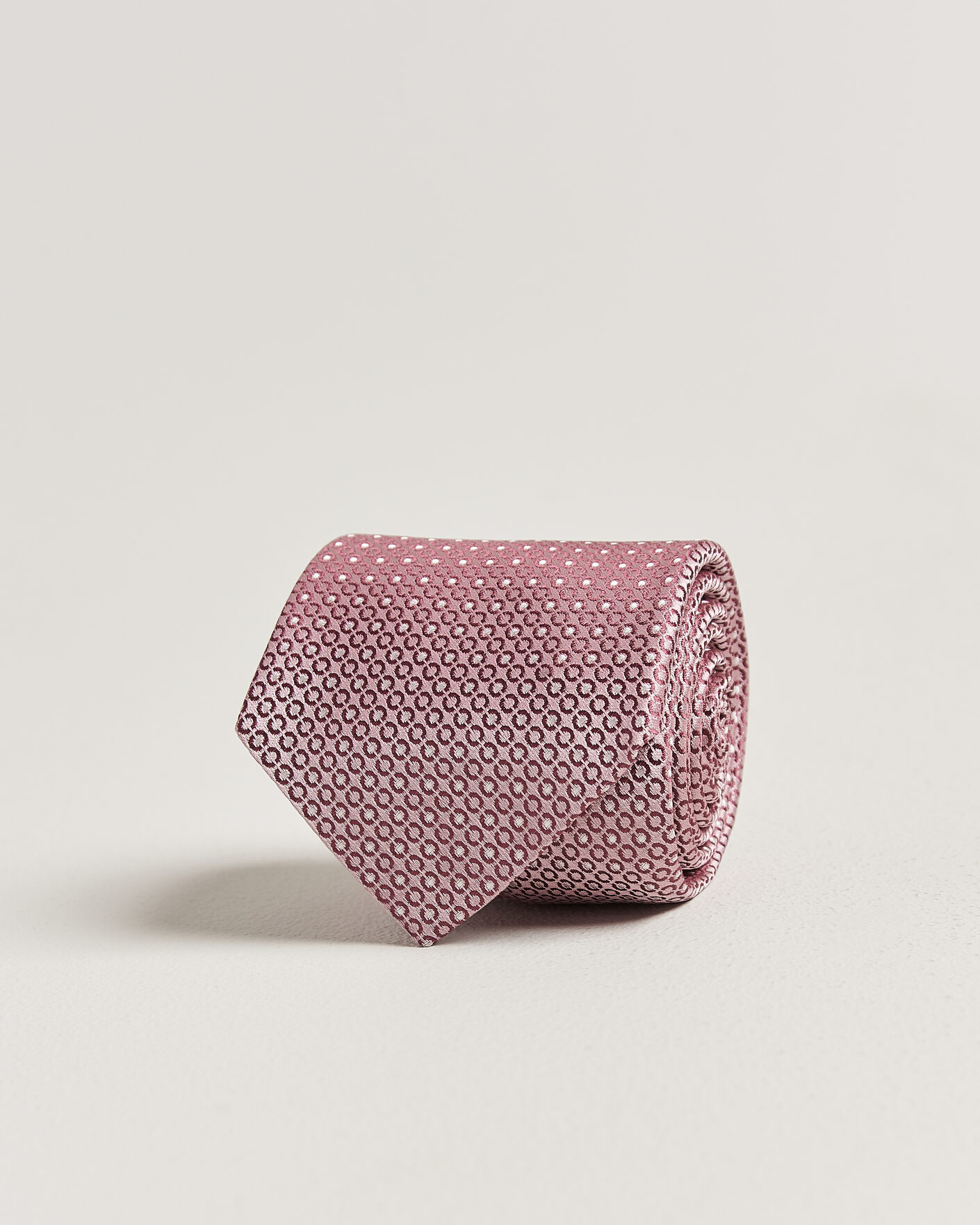 Herr | Slipsar | Canali | Jacquard Silk Tie Rosa