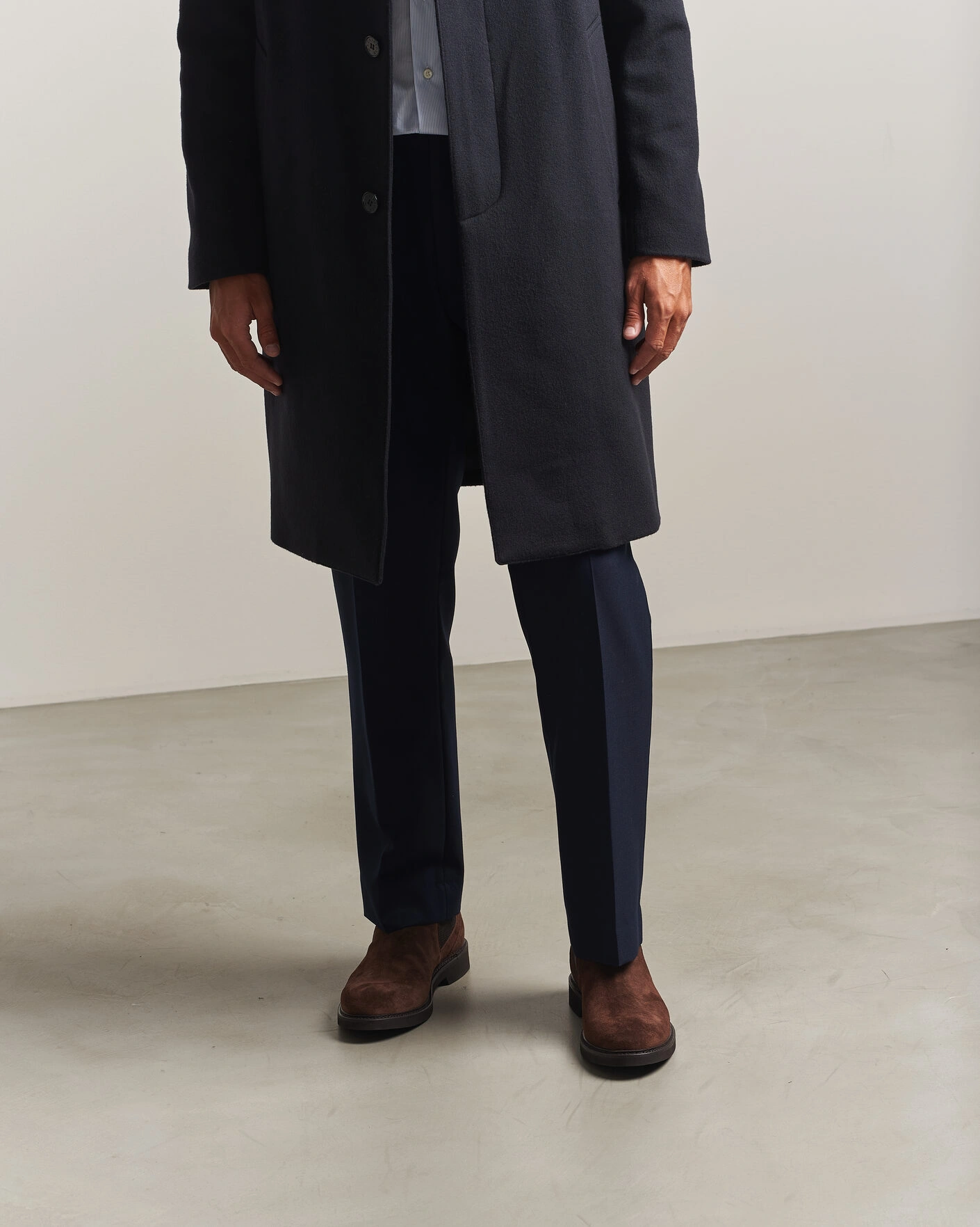 Herr | Kängor | Canali | Chelsea Boots Dark Brown Suede