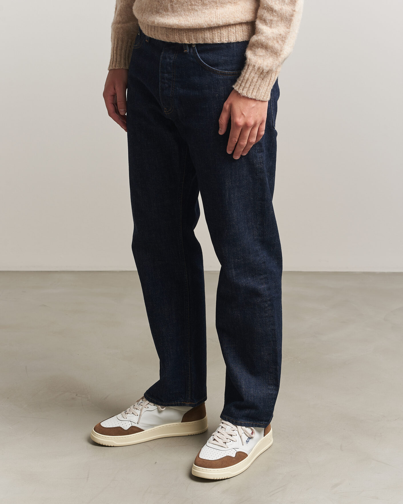 Herr | Sneakers | Autry | Medalist Low Soft Leather/Suede Sneaker White/Tabacco