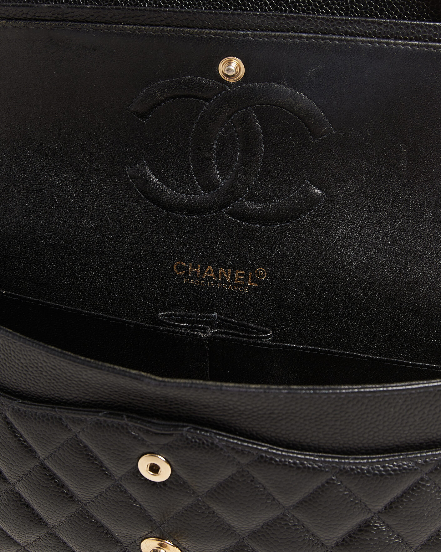 Herr | Pre-Owned & Vintage Bags | Chanel Pre-Owned | Classic Medium Double Flap Bag Caviar Leather Black