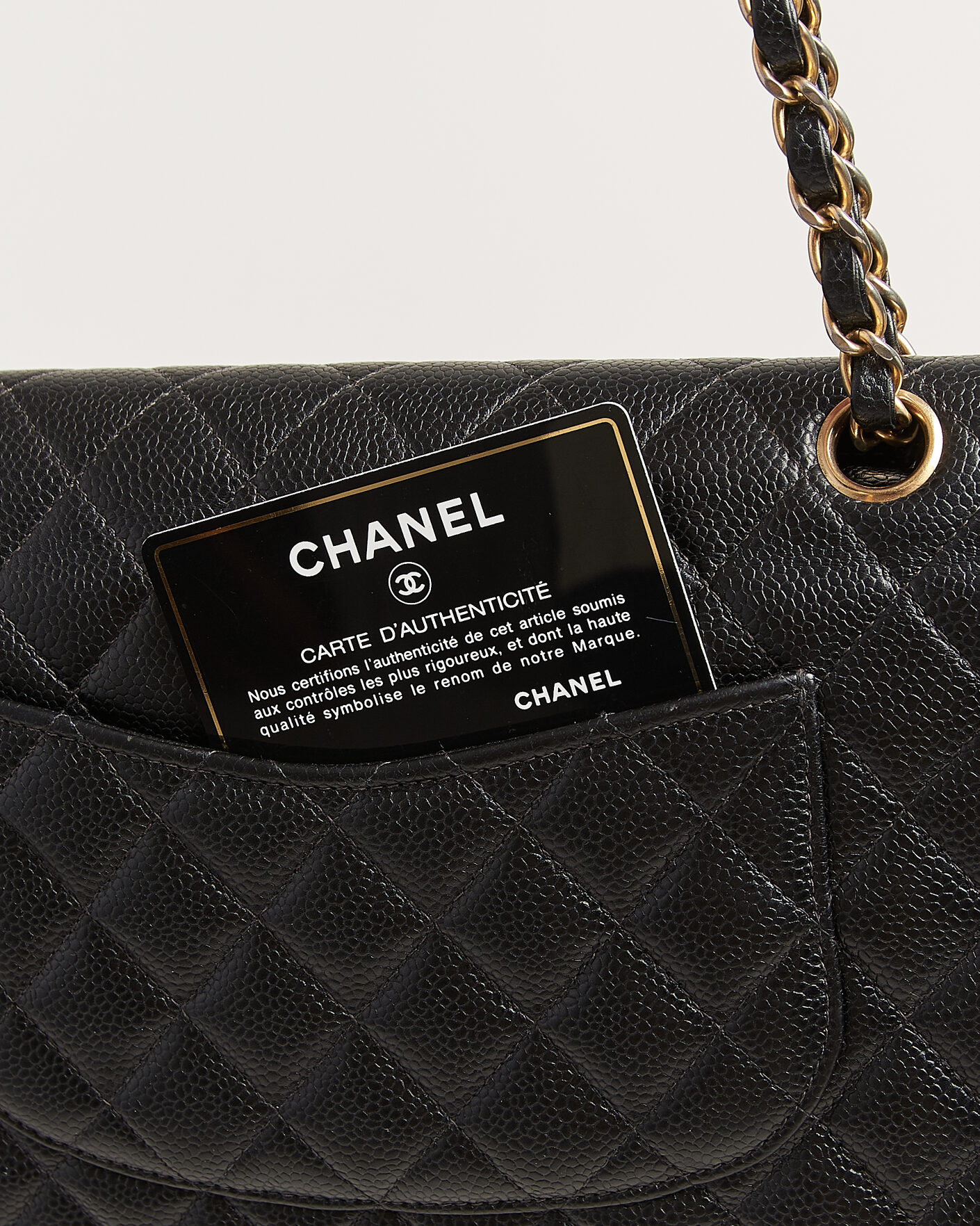Herr | Pre-Owned & Vintage Bags | Chanel Pre-Owned | Classic Medium Double Flap Bag Caviar Leather Black