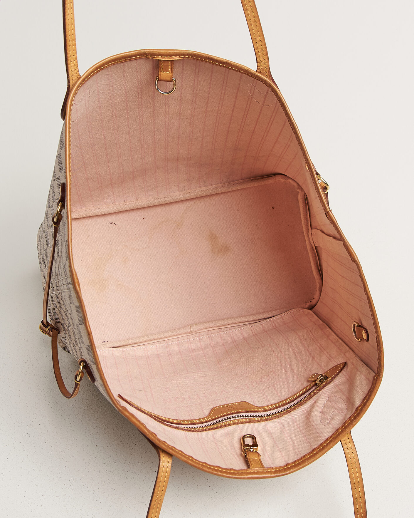 Herr | Pre-Owned & Vintage Bags | Louis Vuitton Pre-Owned | Neverfull MM Damier Azur