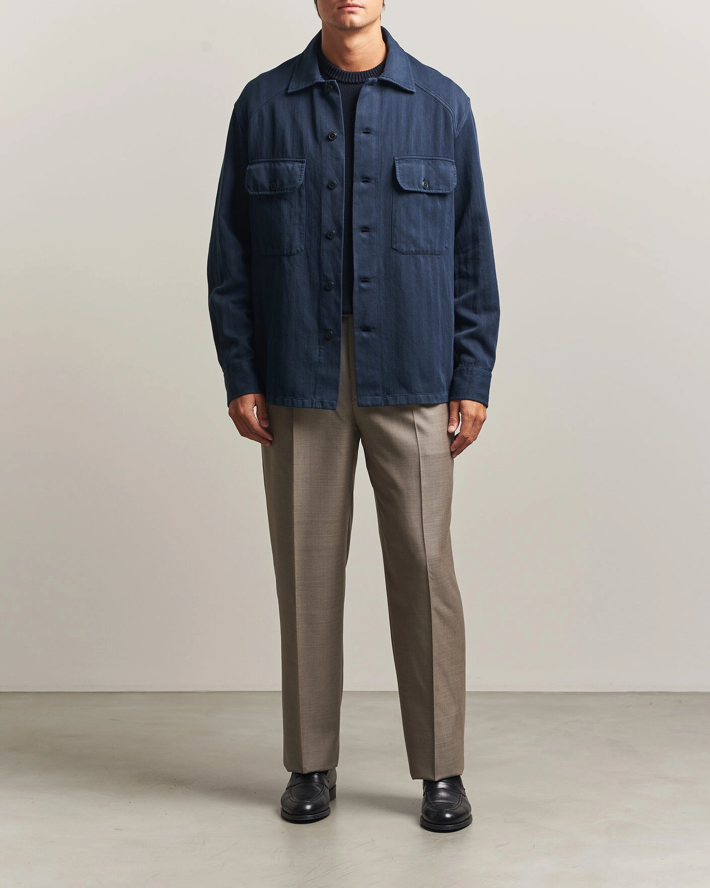 Herr | Skjortor | Ralph Lauren Purple Label | Long Sleeve Shirt Racing Navy