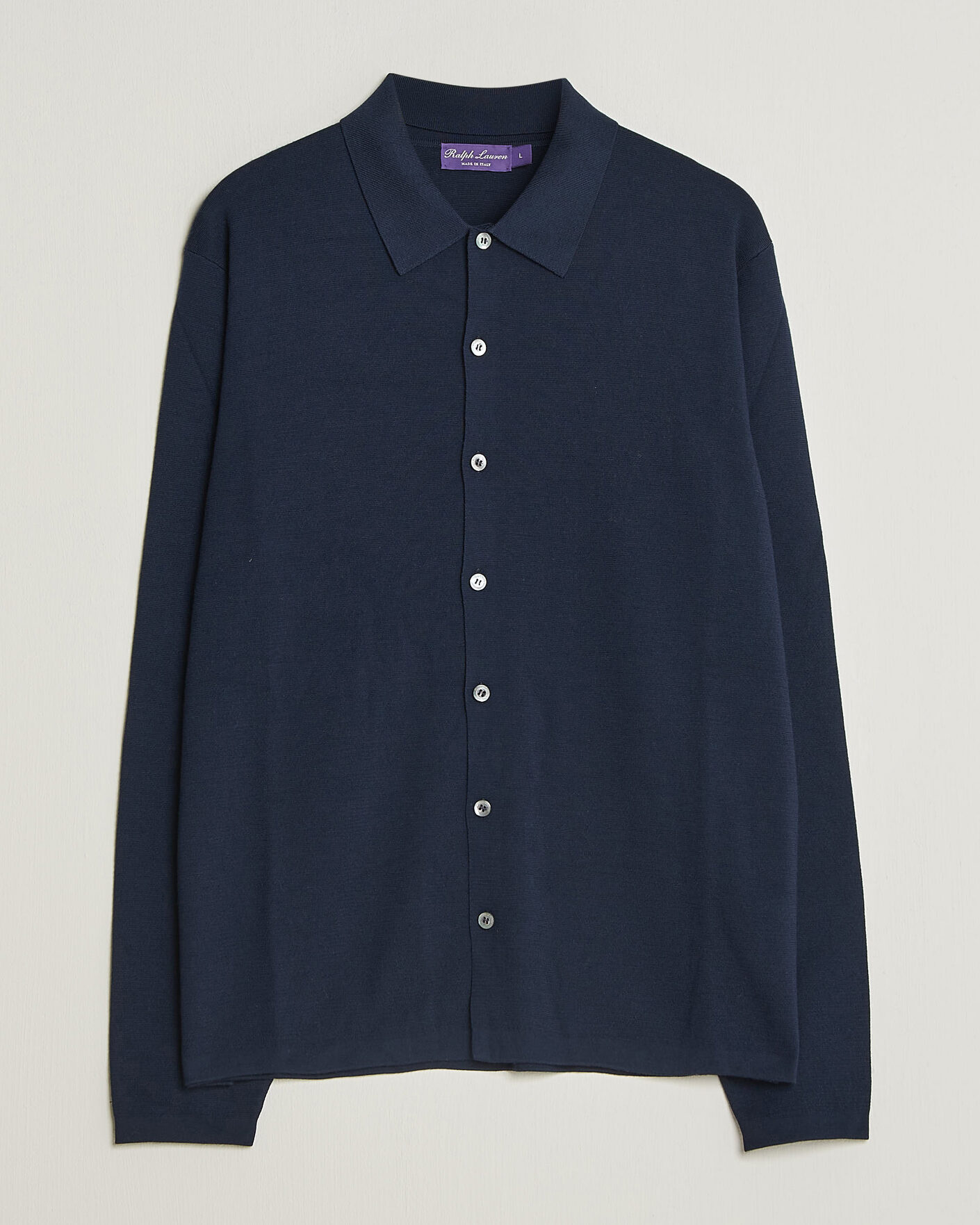Herr | Tröjor | Ralph Lauren Purple Label | Milano Stich Cardigan Racing Navy
