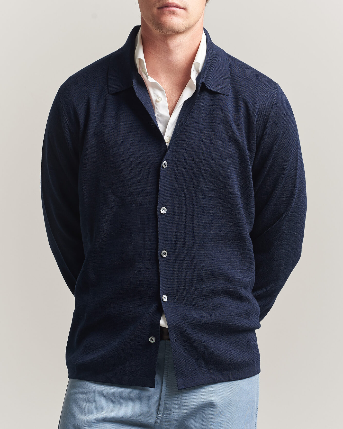 Herr | Tröjor | Ralph Lauren Purple Label | Milano Stich Cardigan Racing Navy