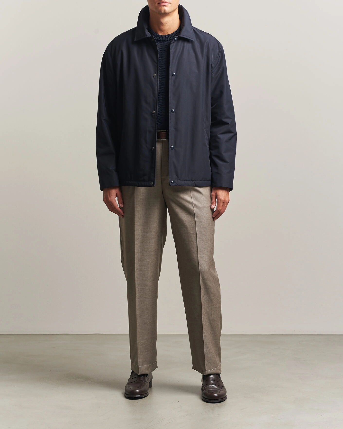Herr | Jackor | Ralph Lauren Purple Label | Nylon Bomber Jacket Racing Navy