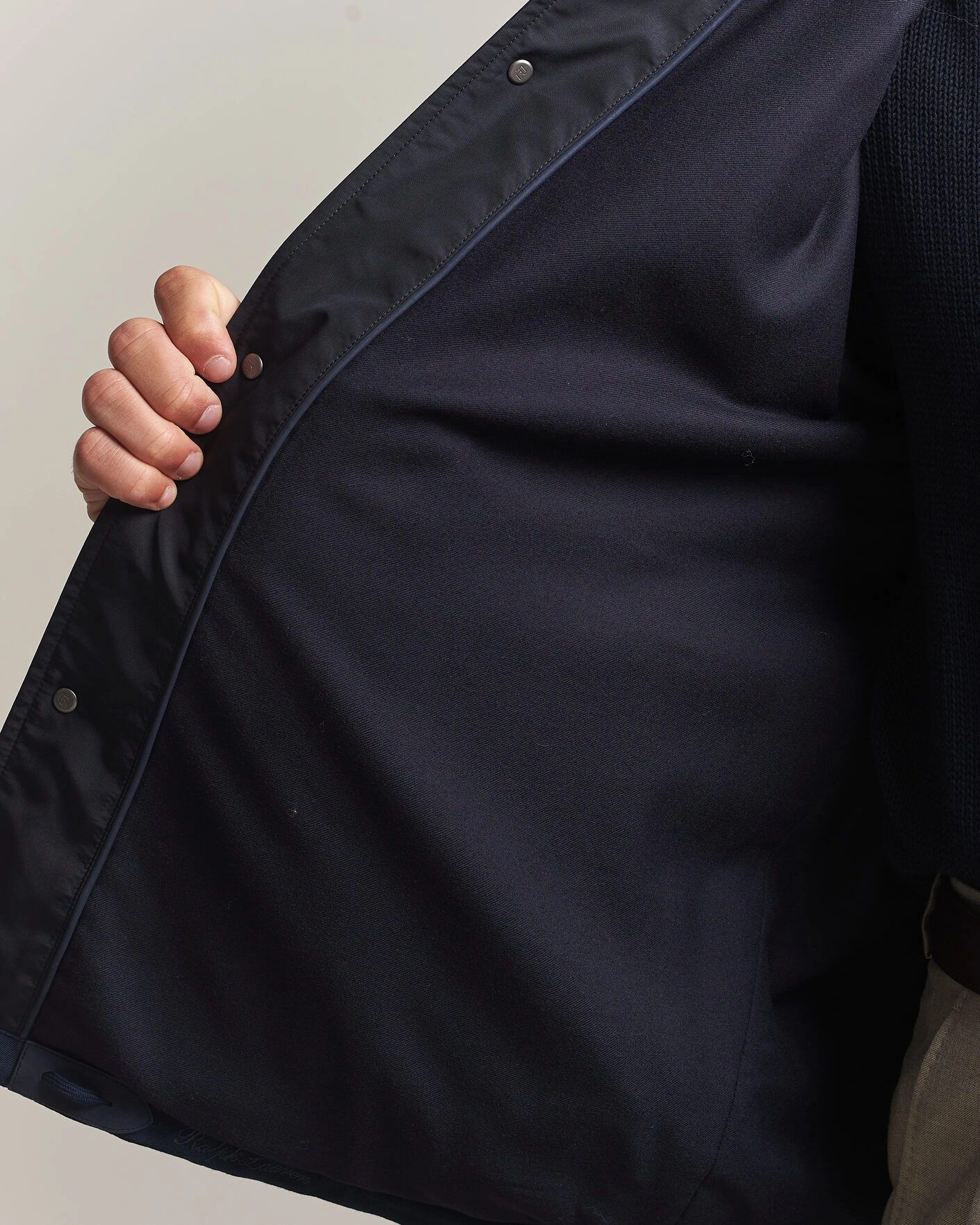 Herr | Jackor | Ralph Lauren Purple Label | Nylon Bomber Jacket Racing Navy