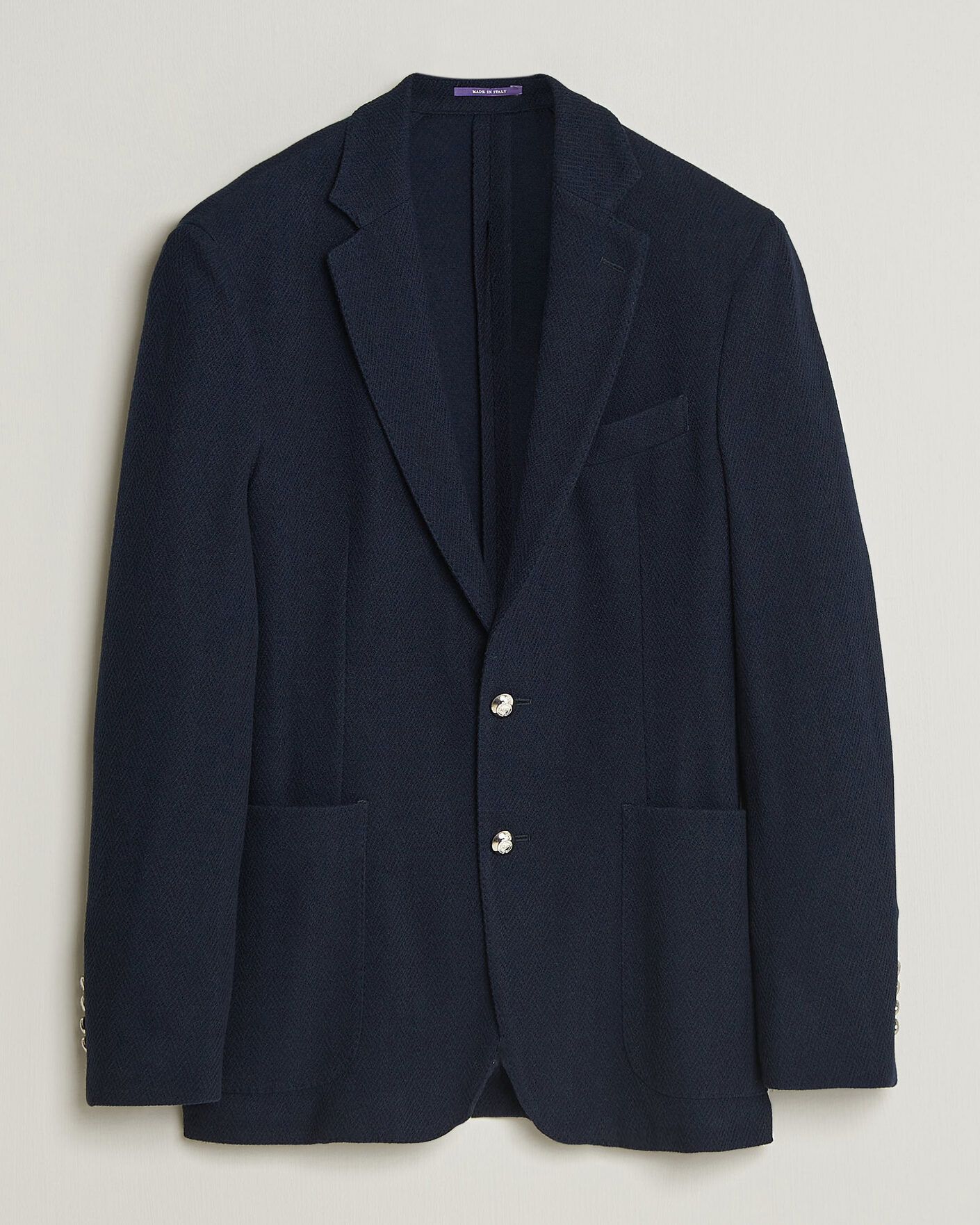 Herr | Kavajer | Ralph Lauren Purple Label | Cashmere/Silk Herringbone Blazer Navy
