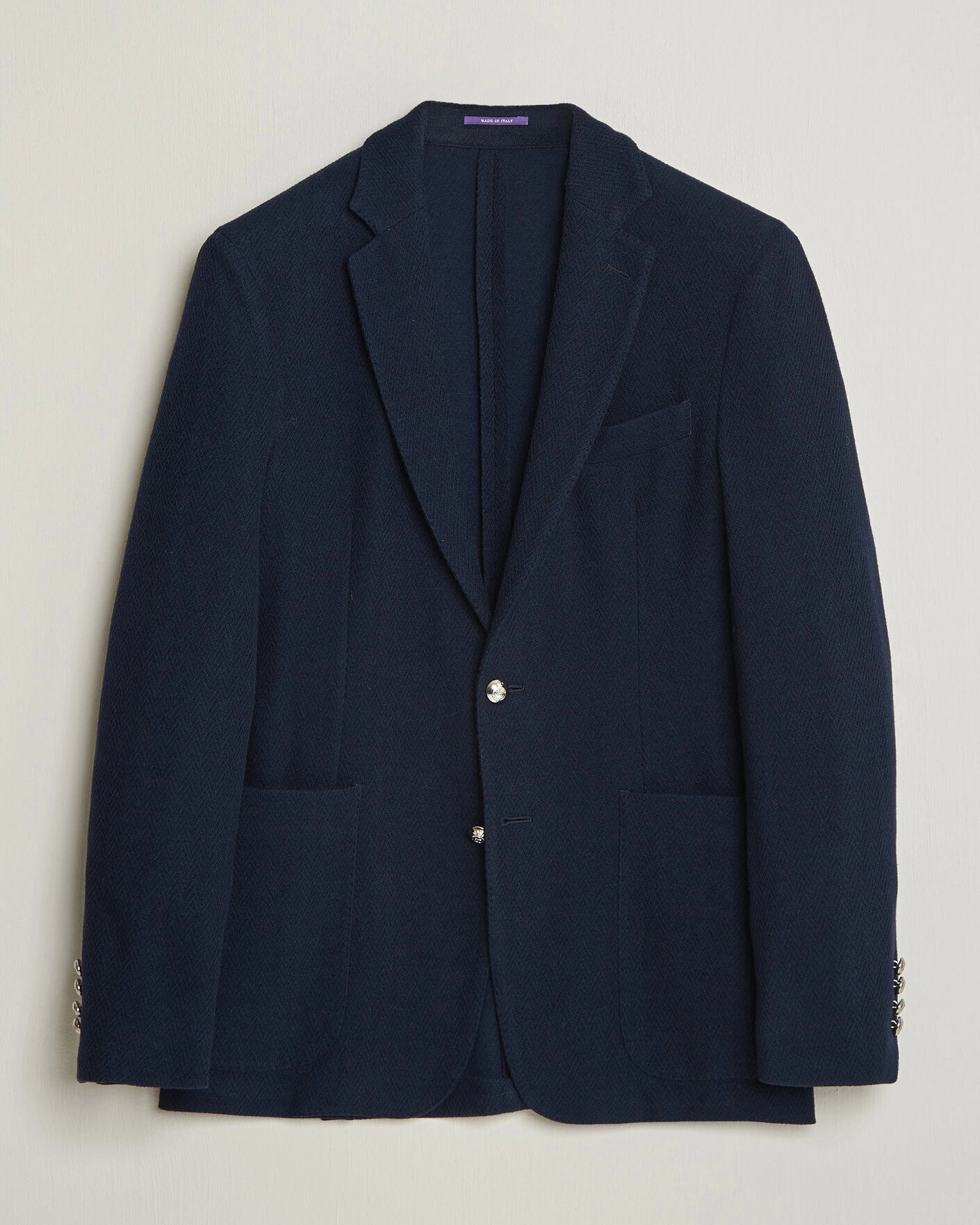 Herr | Kavajer | Ralph Lauren Purple Label | Cashmere/Silk Herringbone Blazer Navy