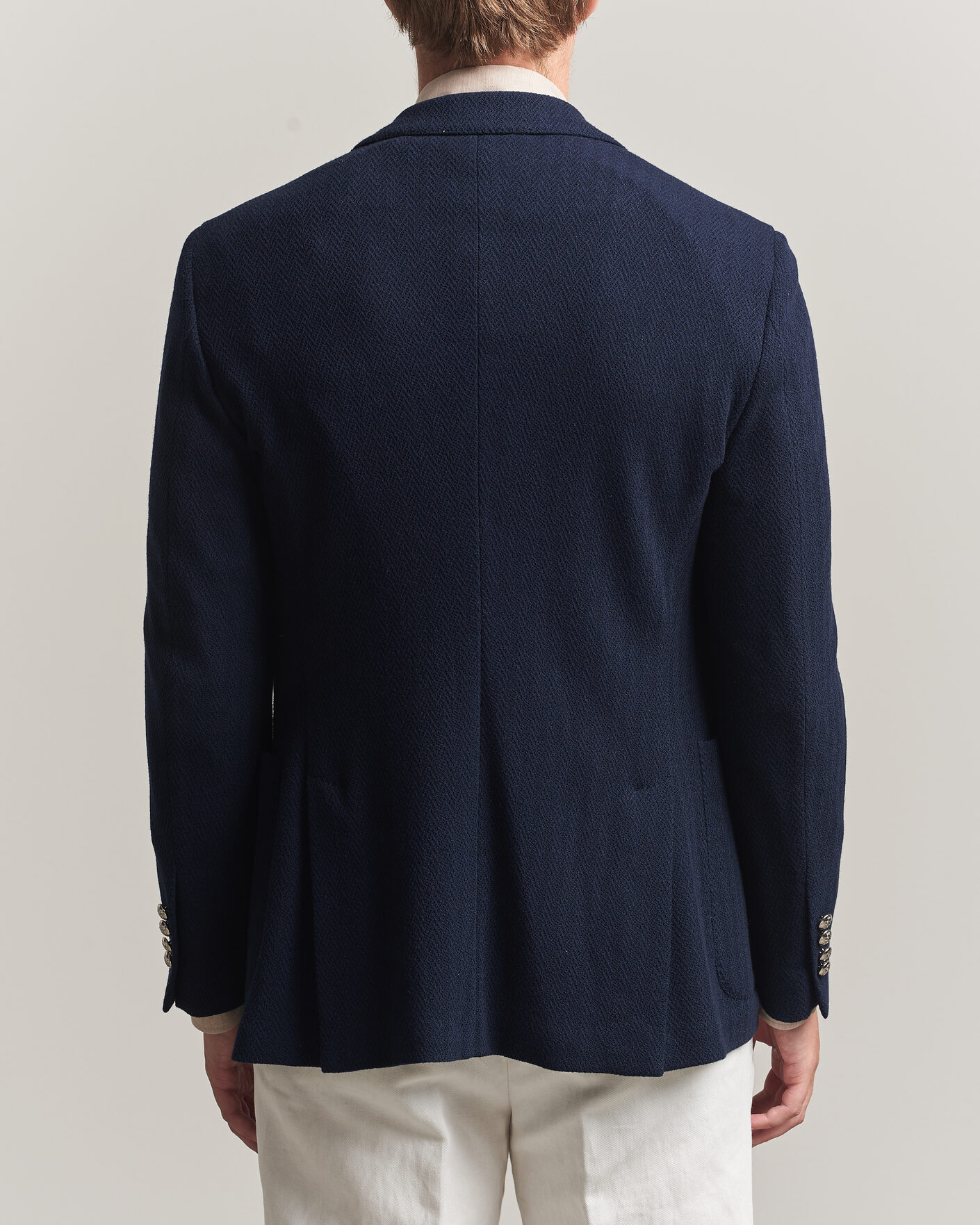 Herr | Kavajer | Ralph Lauren Purple Label | Cashmere/Silk Herringbone Blazer Navy