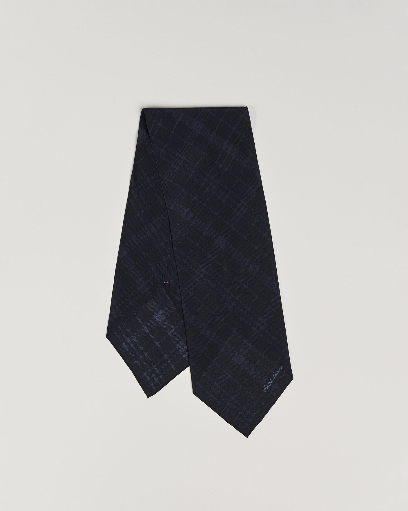 Herr | Scarves | Ralph Lauren Purple Label | Silk Neckerchief Navy Plaid