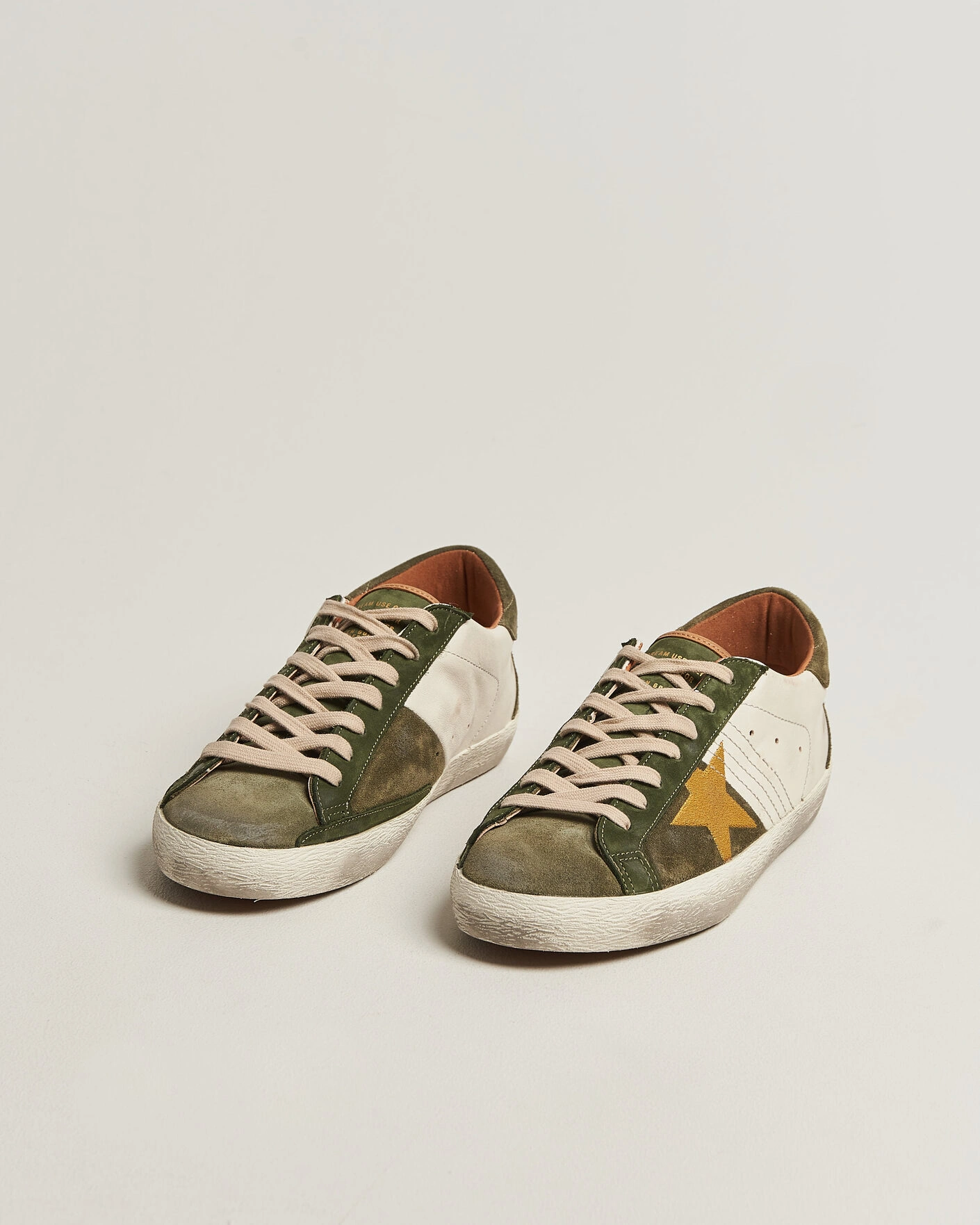 Herr | Sneakers | Golden Goose | Super-Star Sneakers Cream/Olive