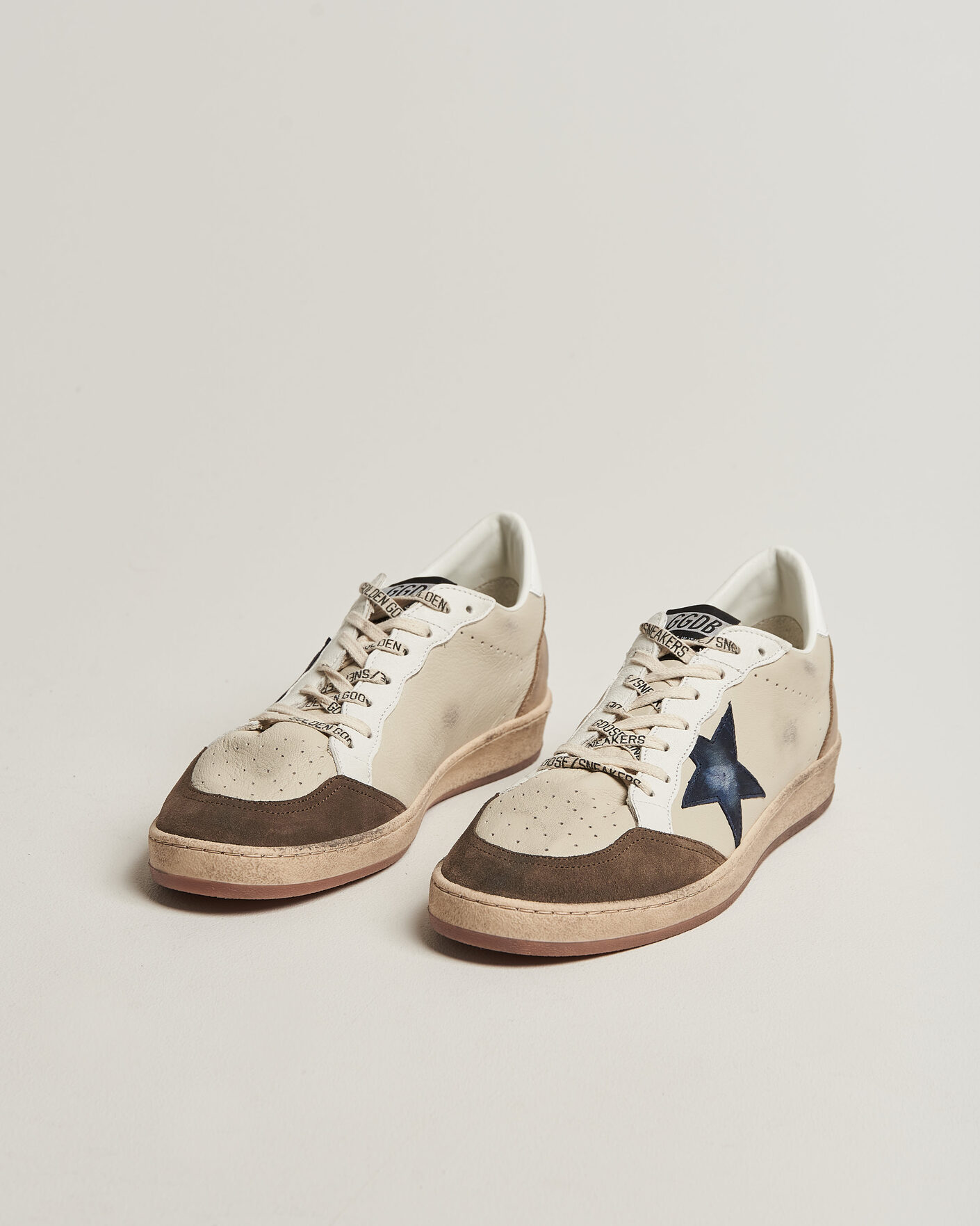 Herr | Sneakers | Golden Goose | Ball Star Sneakers Cream/Grey