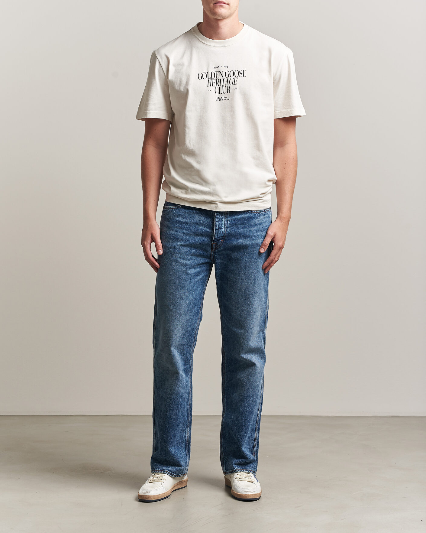 Herr | T-Shirts | Golden Goose | Journey Print T-Shirt Heritage White