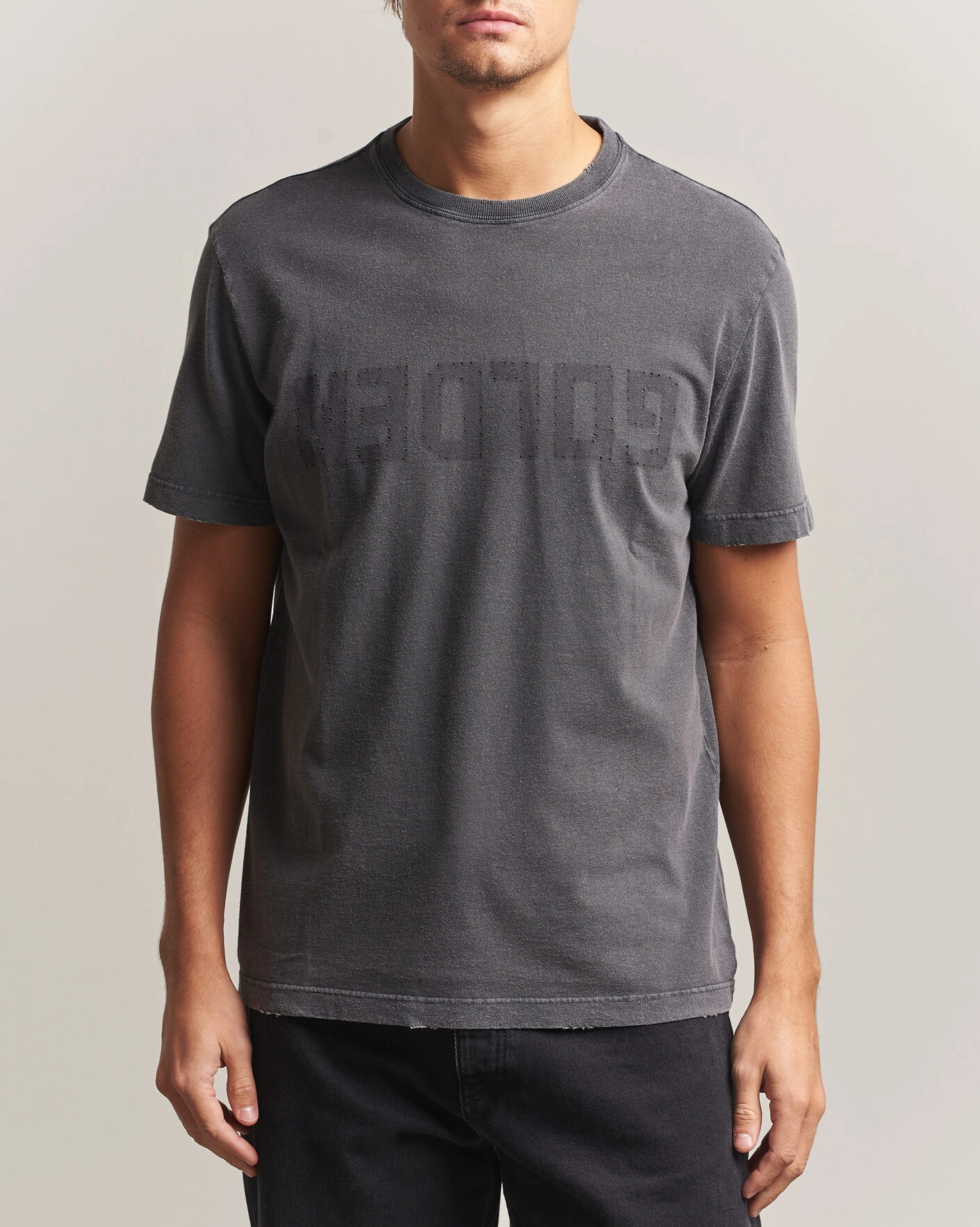 Herr | T-Shirts | Golden Goose | Distressed Cotton T-Shirt Anthracite